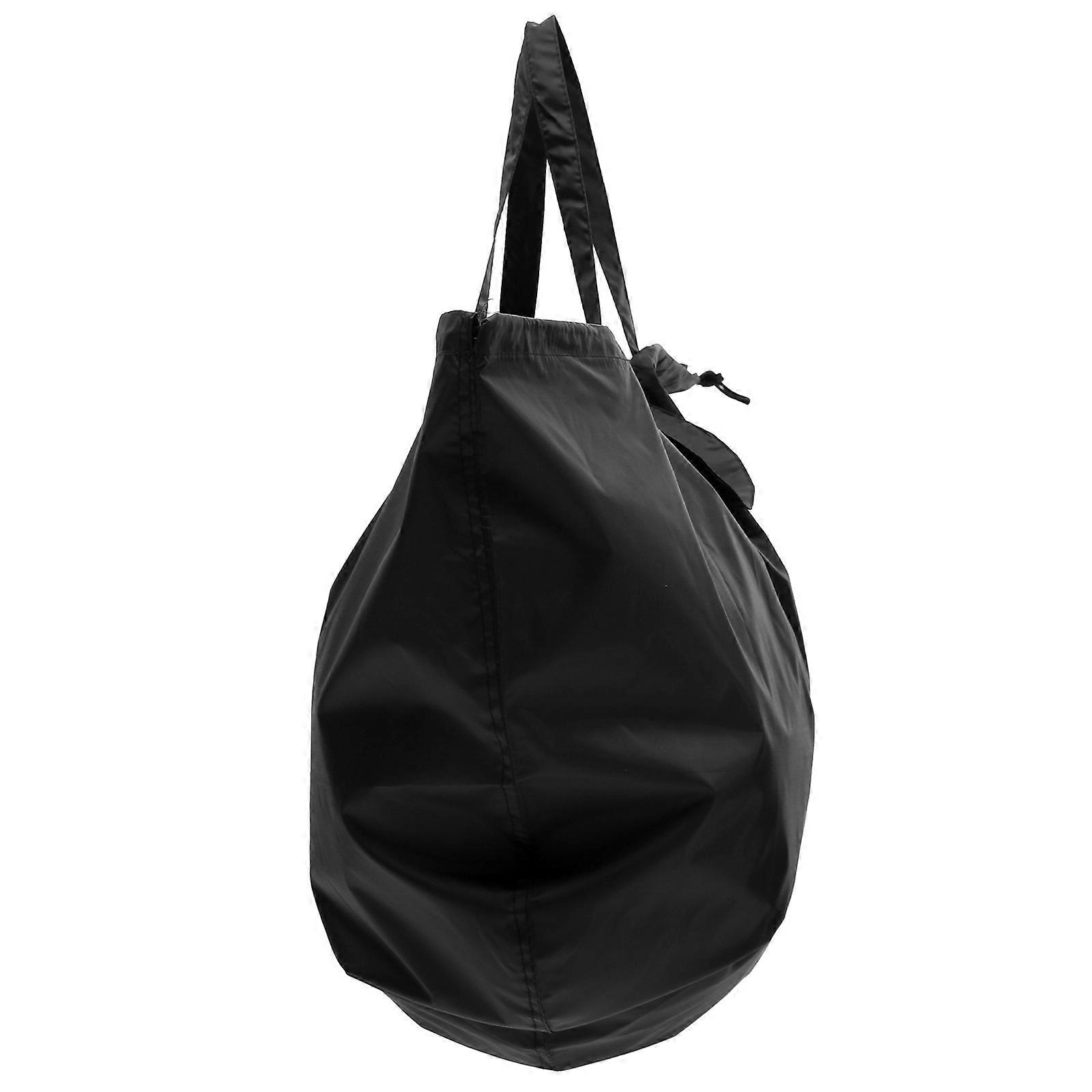 Portable Bag for Storage Made of Oxford Cloth Black Color Foldable and Durable 10.2 x 6.3 Inches