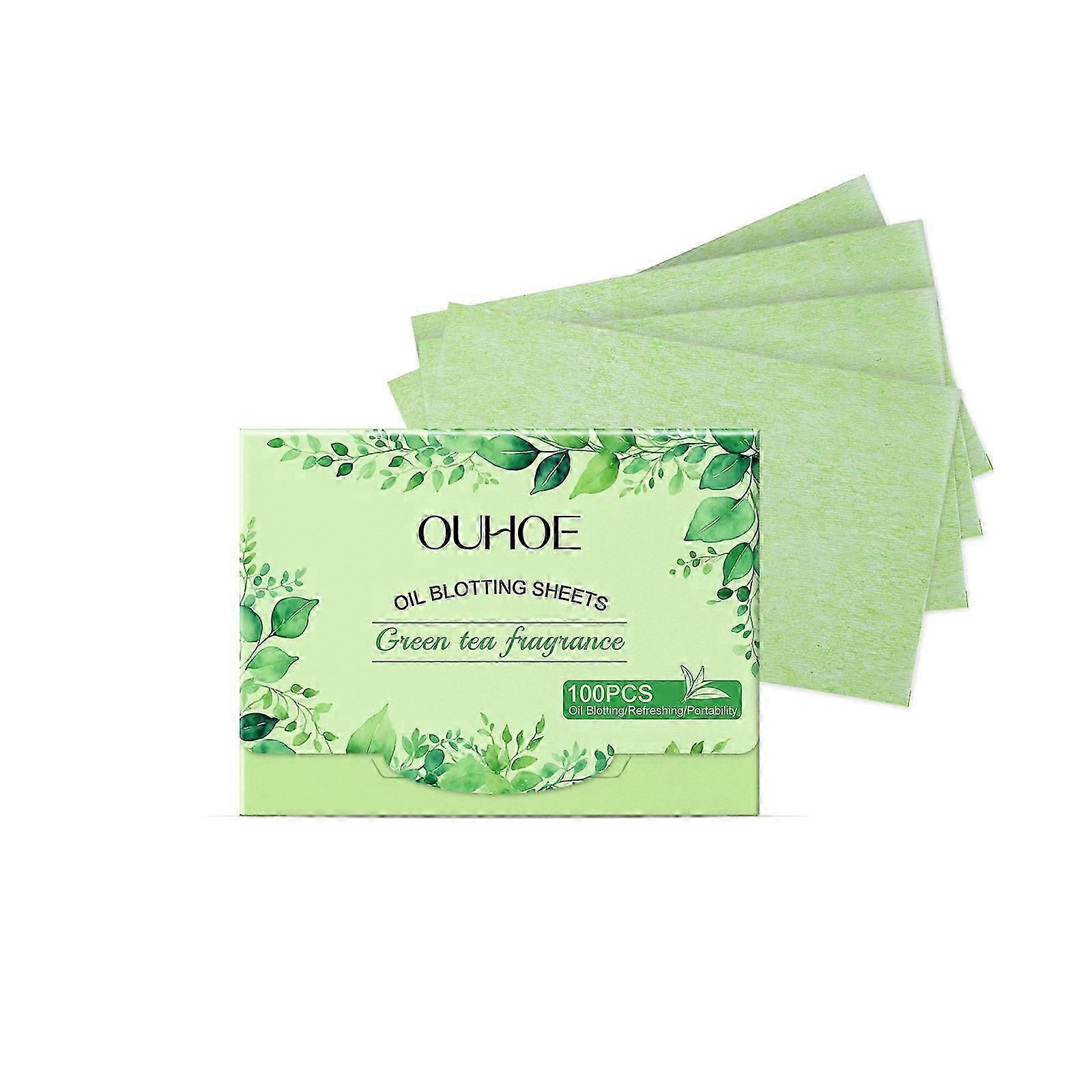 OUHOE 清新绿茶吸油纸表面清洁 减少油光,清爽日常便携吸油纸