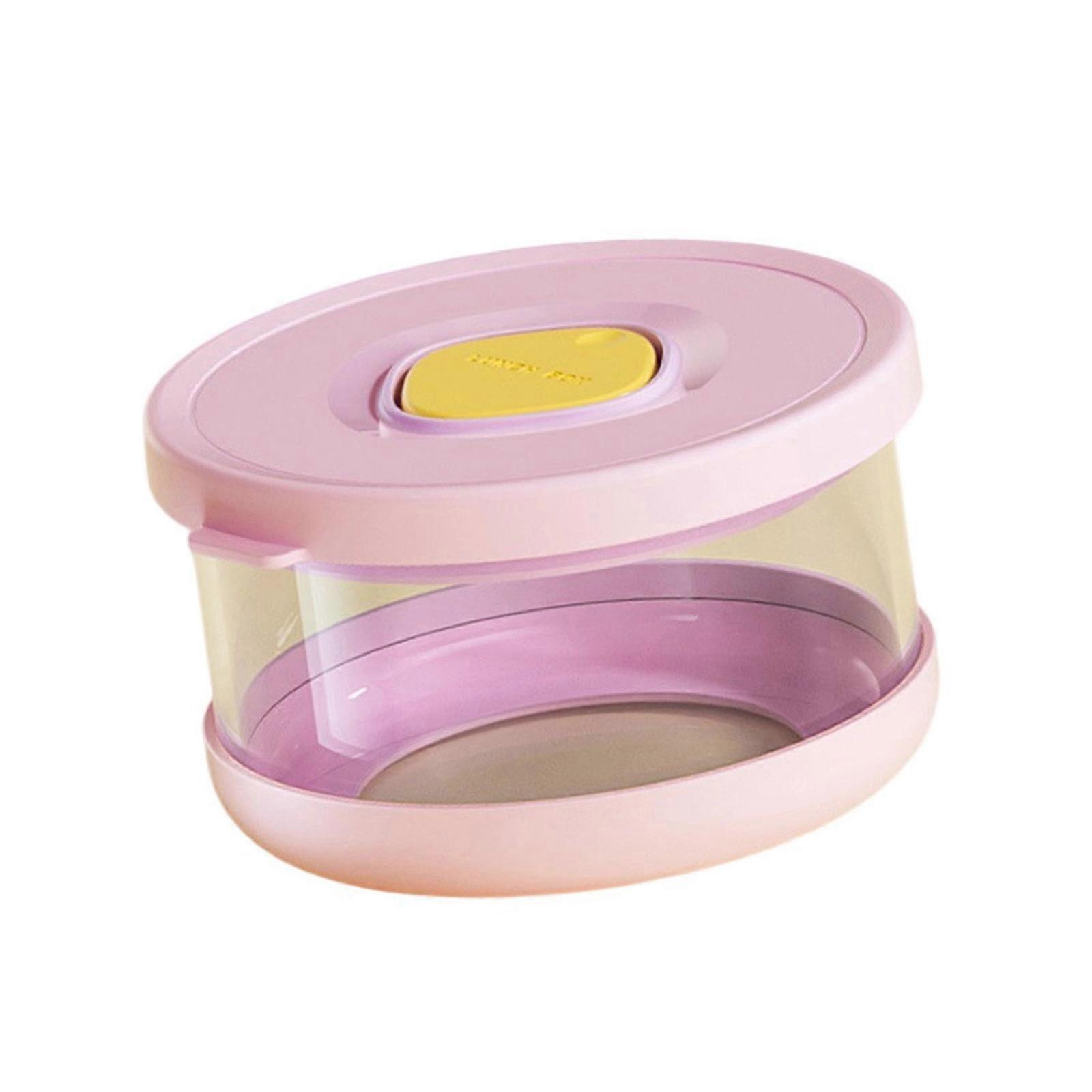 Heat Resistant Glass Meal Preparation Container With Lid Ideal For Students Professionals Stackable Lunch Box  Pink