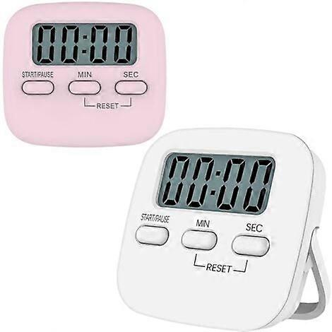 Pack Magnetic Kitchen Timer with Large LCD Display, with Stopwatch, Loud Alarm and Countdown Timer, Self-Discipline Problem Reminder Countdown Timer