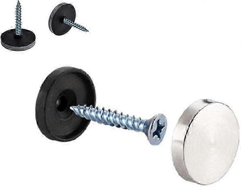 100 Pcs Mirror Screws with Decorative Cover