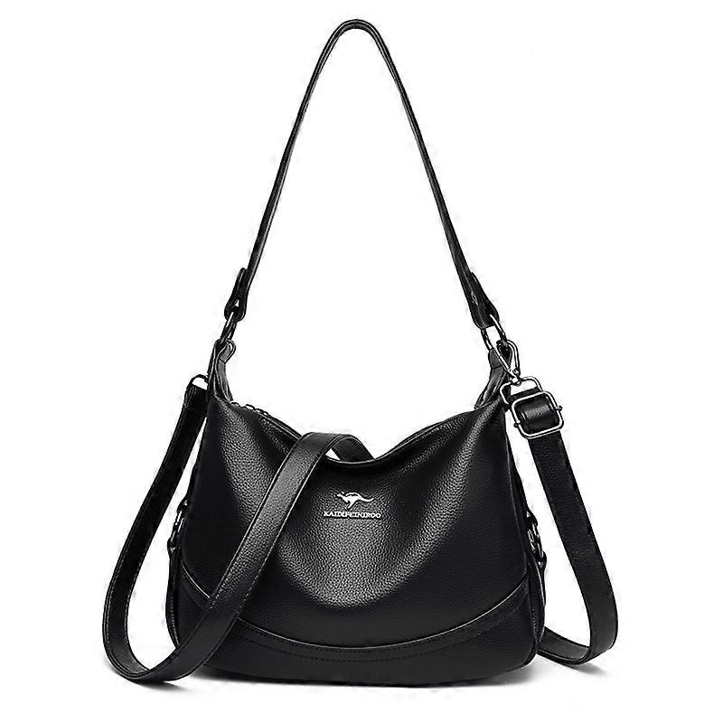 Ladies' crossbody bag with crescent shape and practical design for convenient classified storage