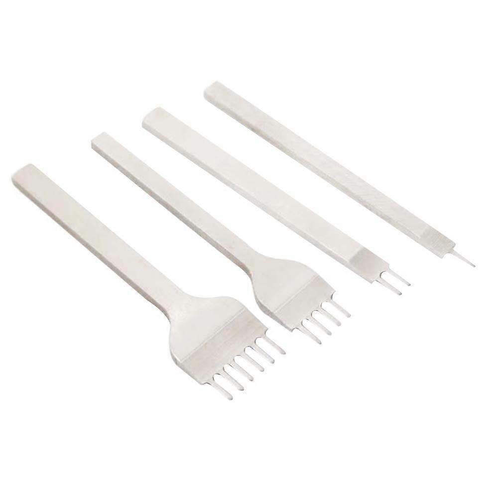 4pcs 3mm DIY Prong Diamond Chisel Leather Craft Tools Hole Punch Tool Set Kit