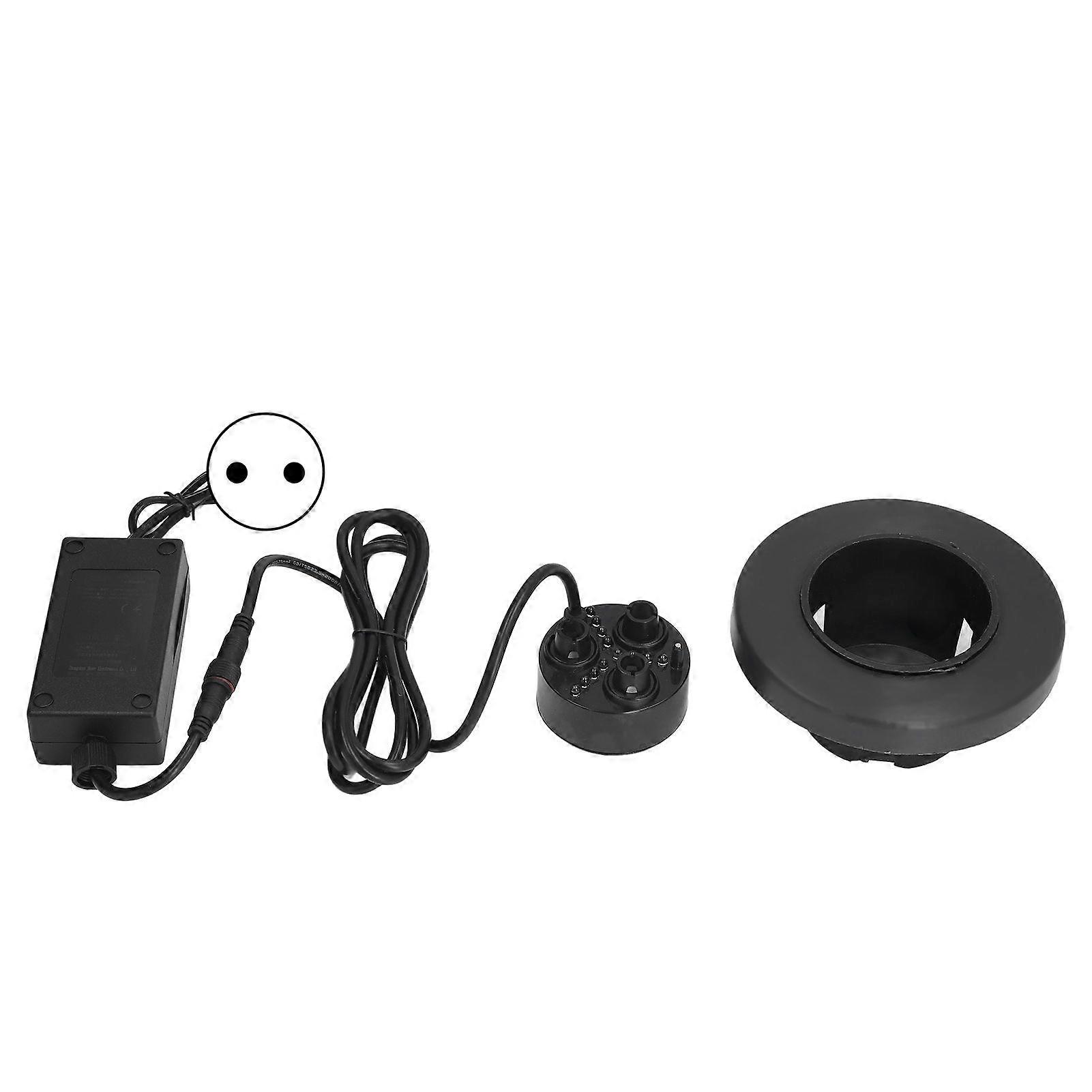 Ultrasonic Fog Maker 3 Head Prevent Corrosion Mist Maker with Colorful Light for Humidifying Rockery Vase 110?240V EU Plug