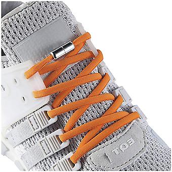 Veeki Orange Elastic No Tie Shoe Laces For Adults,Kids,Elderly,System With Elastic Shoe Laces(5 Pairs )