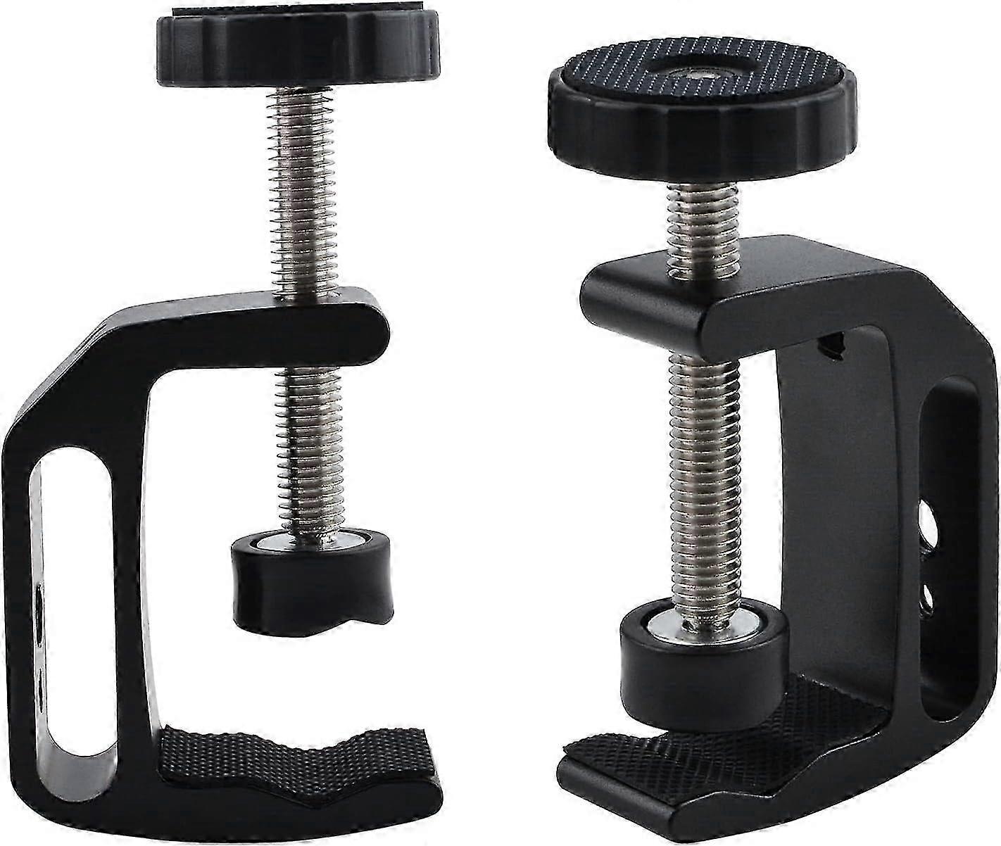 2pcs Universal Aluminum Alloy Clamp with 1/4 Thread Hole Desktop Camera