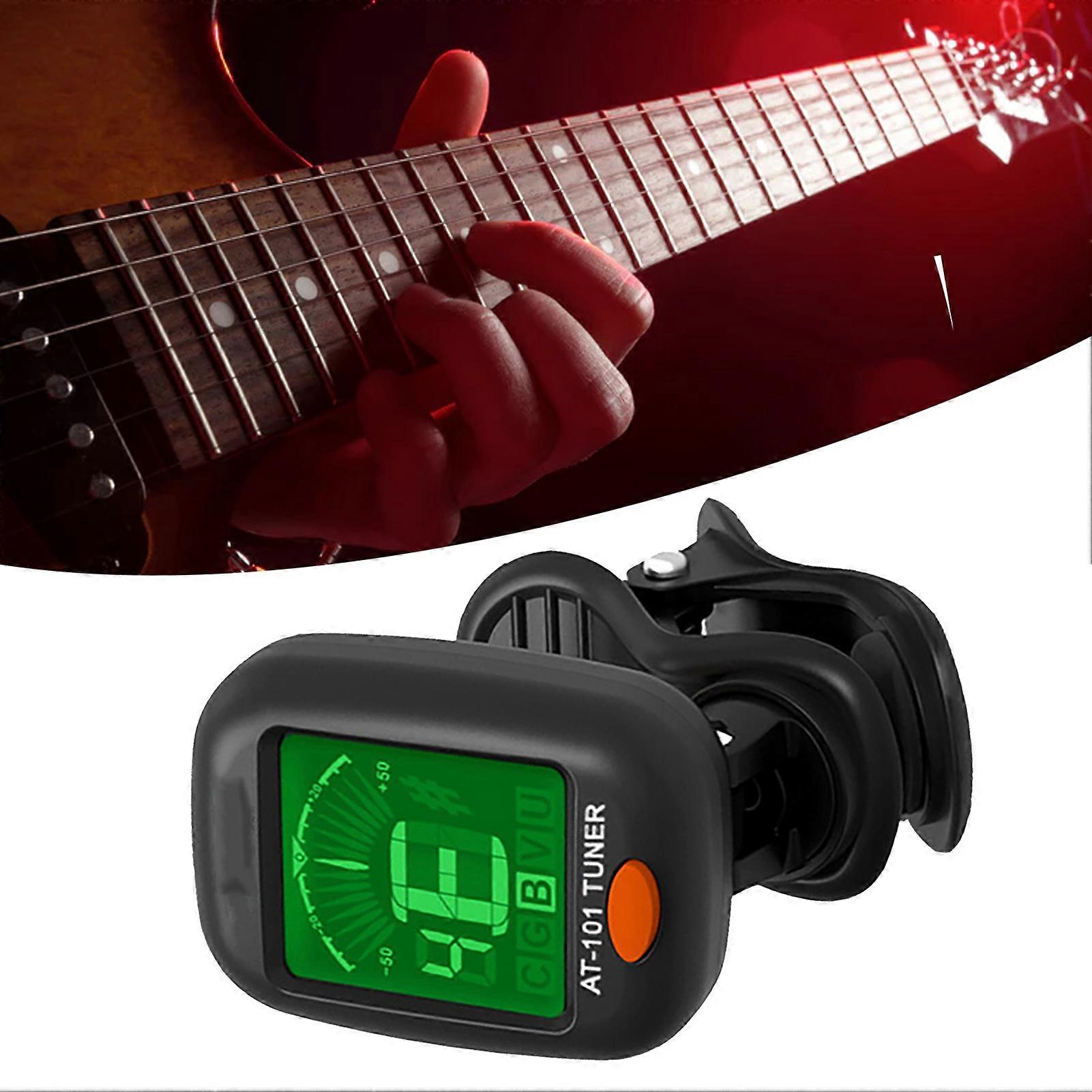 Clip On Tuner LCD Dual Color Display for Guitar Bass Ukulele