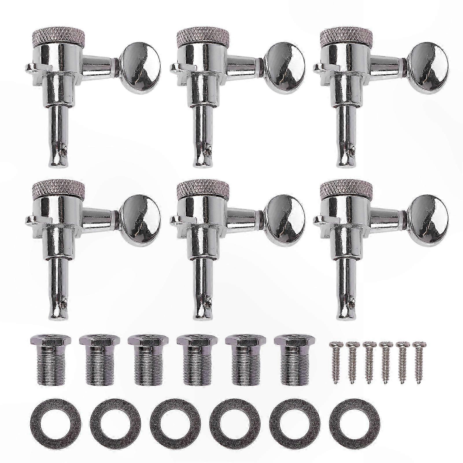 Locking Guitar Tuner Pegs for Electric and Acoustic Guitars withString Lock Feature Replacement Set