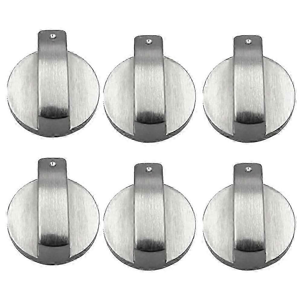 6pcs Cooker Knobs,6mm Gas Stove Knobs Stove Replacement Metal Knobs Accessories For Kitchen Gas Ove (haoyi)