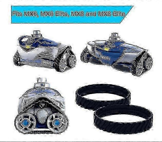 2 Replacement Tracks Compatible with Zodiac MX6 MX8 MX9 & Baracuda R0526100 Pool Cleaner
