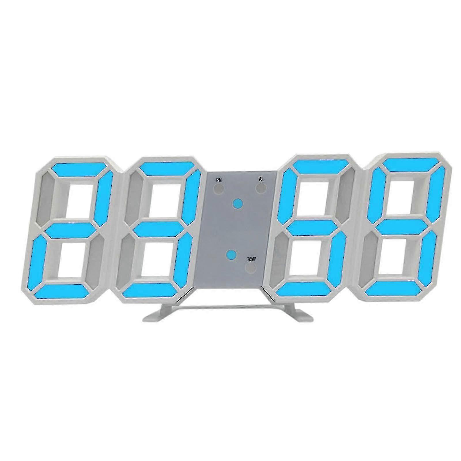 3D LED Digital Clock Wall Deco Glowing Night Mode Adjastable Electronic Table Clock Wall Clock Decoration Living Room LED Clock