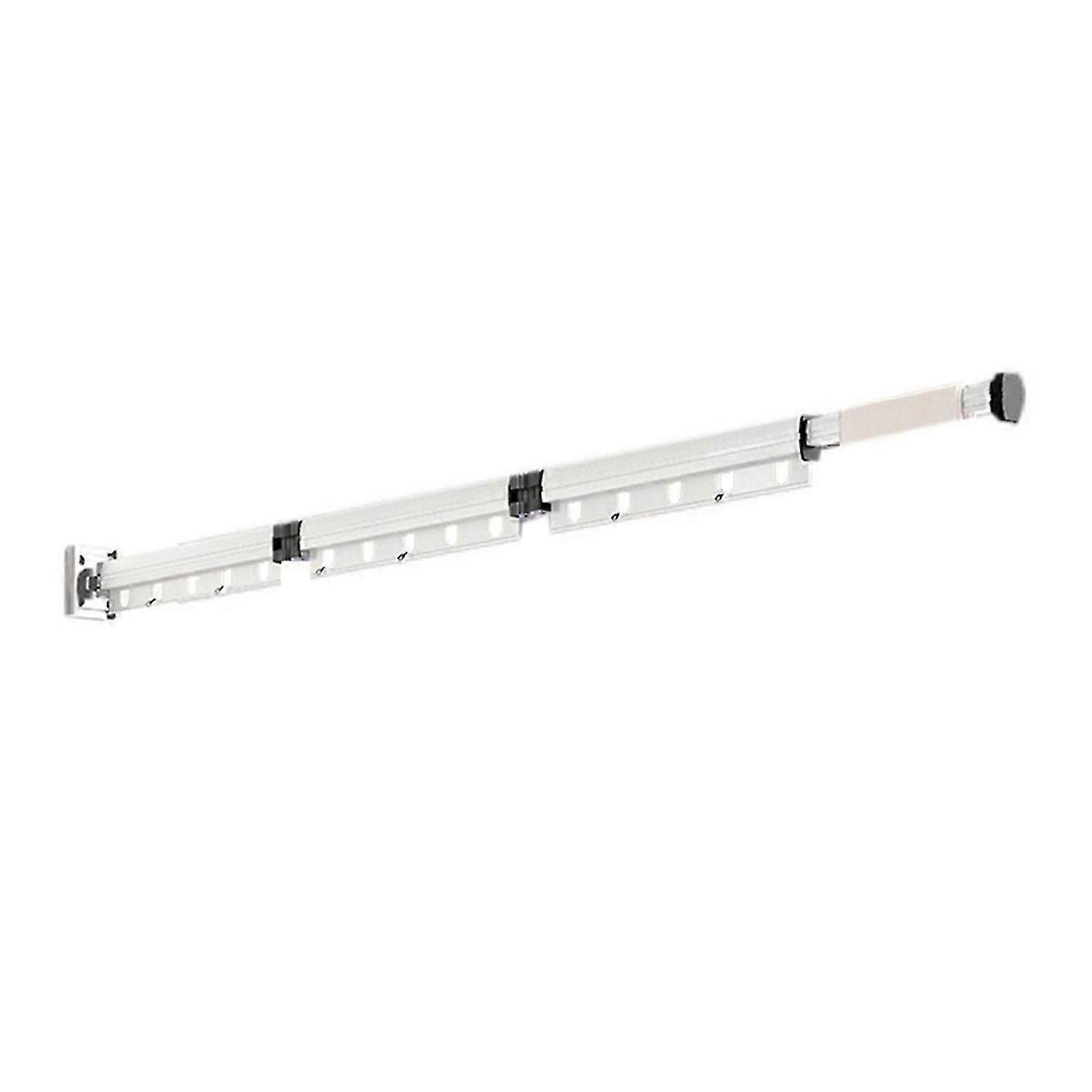 Foldable Retractable Wall Mounted Space Saver Clothes Hanger Rack,B