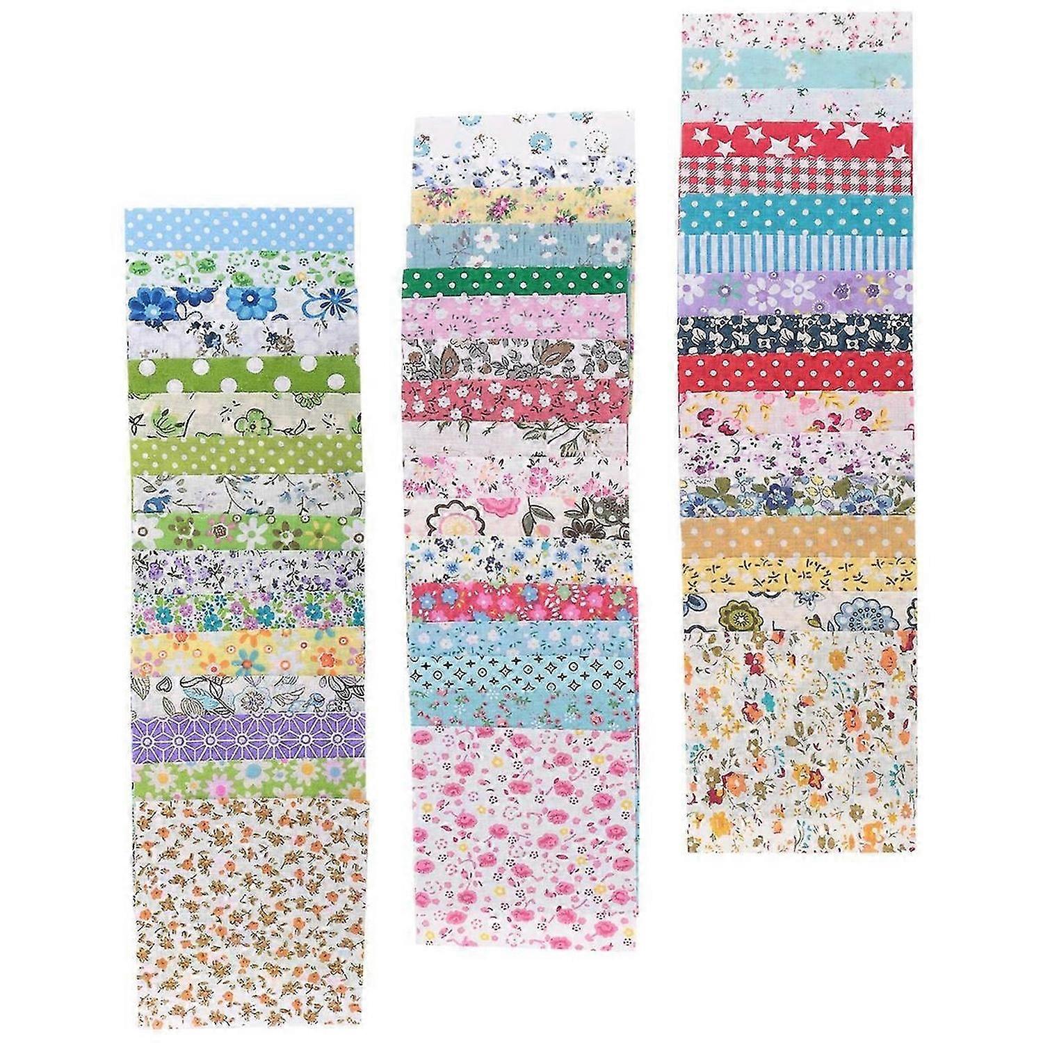 Fabric Patchwork Craft Batiks Mixed Squares Bundle,10 x 10cm, 50-Pack
