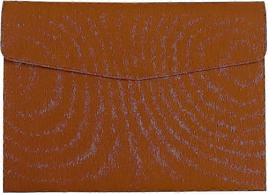 2025 1pc Leather A4 Folder, Waterproof Briefcase Envelope Folder Box Belt Buckle (brown)