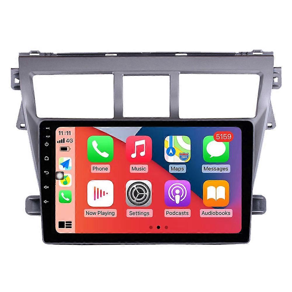 Car Multimedia Player For Toyota Vios 2 2007 - 2013 CarPlay Android Auto Stereo Radio GPS Navigation Autoradio Bluetooth 2Din Video Touch