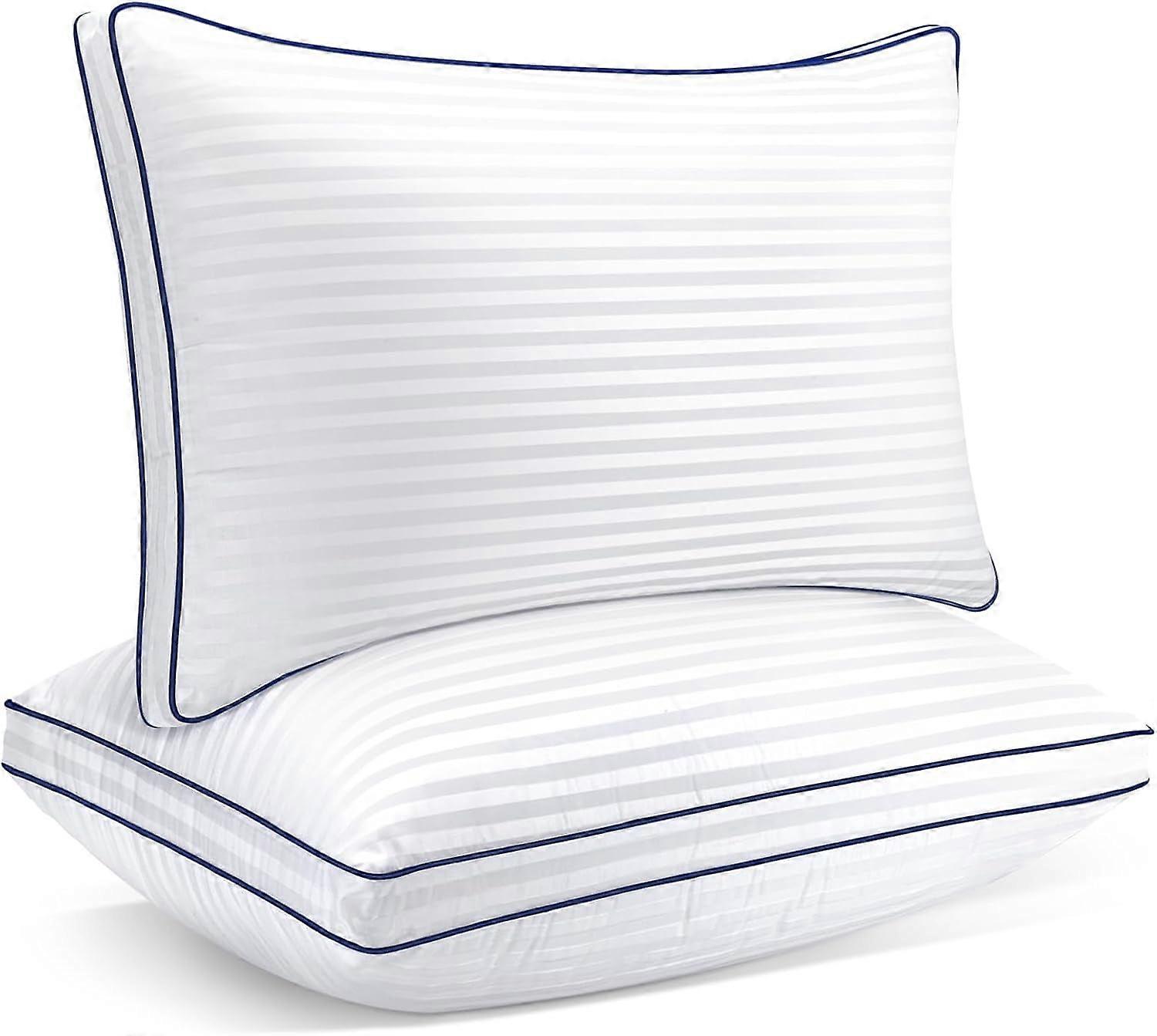 Bed Pillows for Sleeping, Set of 2 - Down Alternative Cooling Soft Hotel Quality Pillows, Standard Size 20x26 Inch