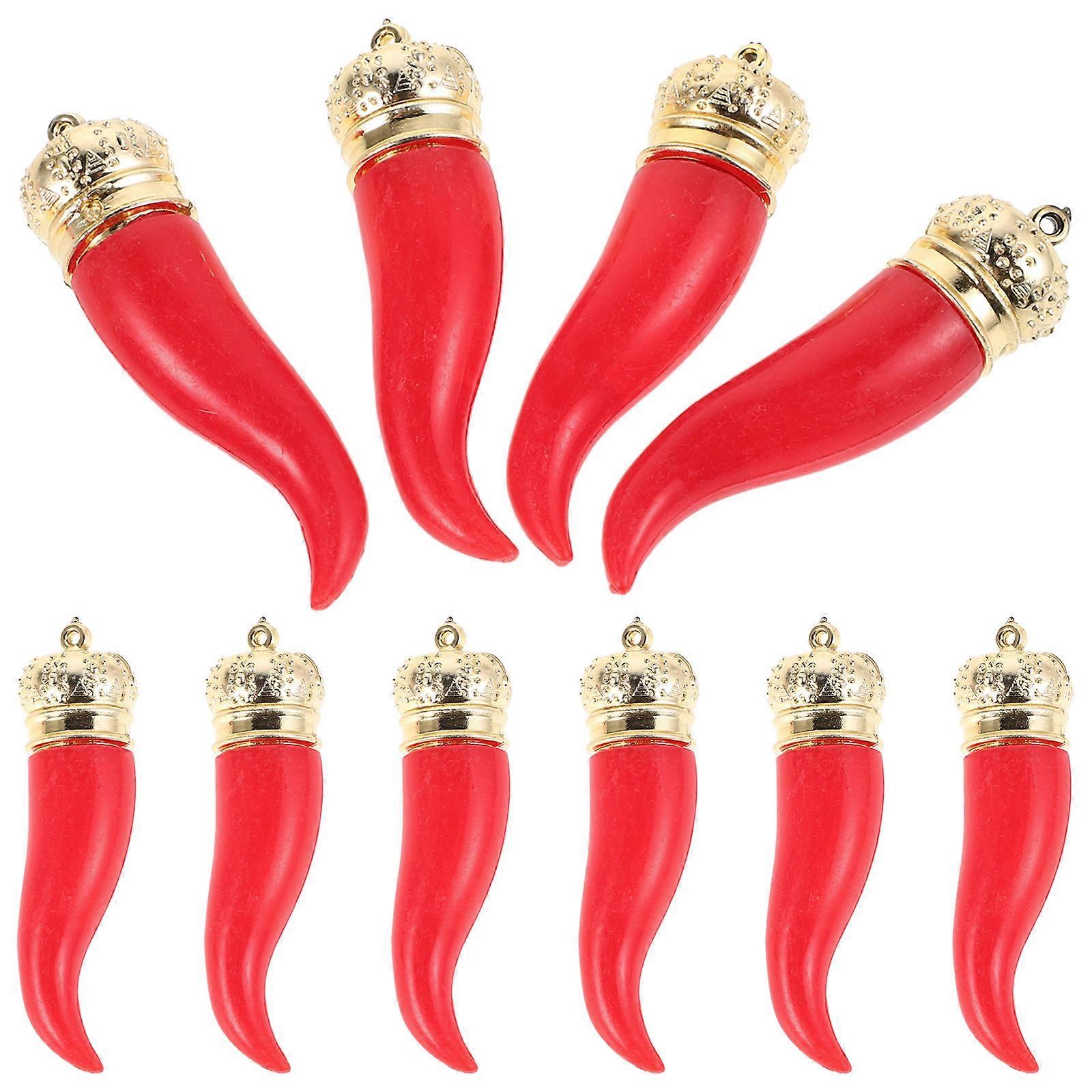 Vegetable Jewelry Charm Red Pepper Pendant for DIY Use 10Pcs