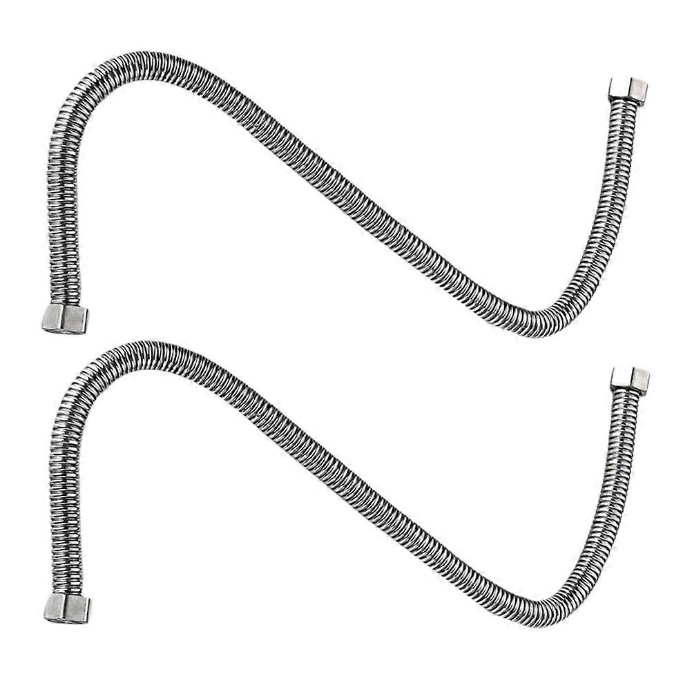 Stainless Steel Corrugated Hose for Water Heater 4Pcs Double-Ended Inlet Hose