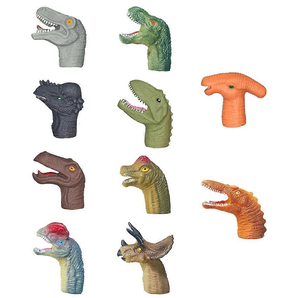 Finger Puppet Dinosaur Finger Toy Set for Children and Parents Made with Durable Abs Pvc 10Pcs