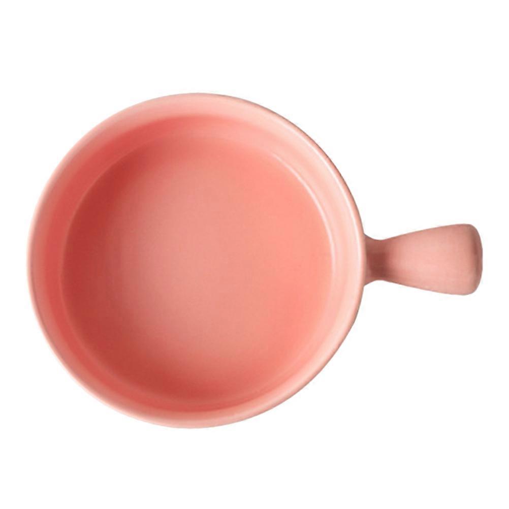 Ceramic Oven Dish Round Baking Bowl for Restaurant Pink Ceramic Material Intended for Baking 1Set