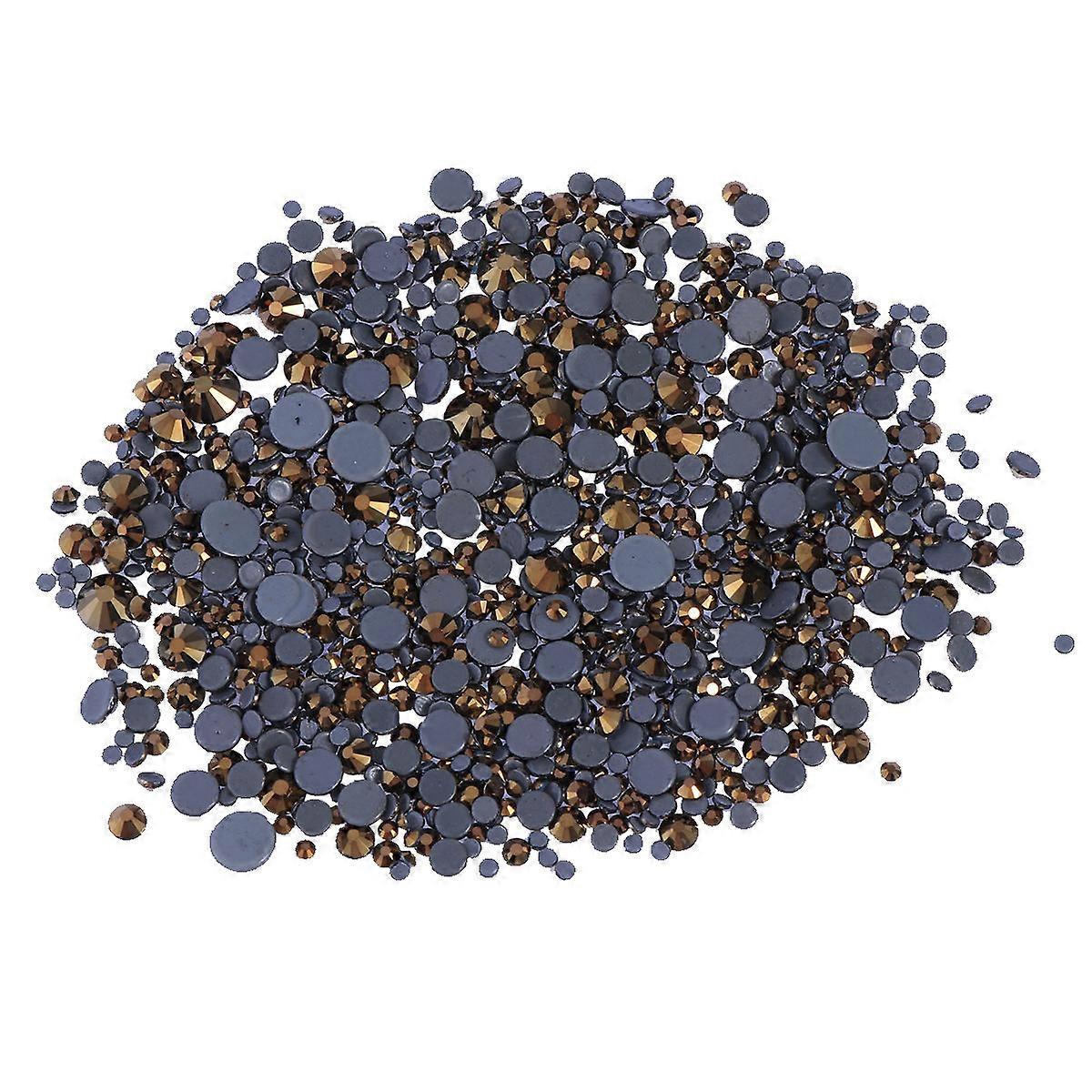 Flat Back Gem Stones 1000Pcs Set for Jewelry Making and Crafting Projects in Golden Color