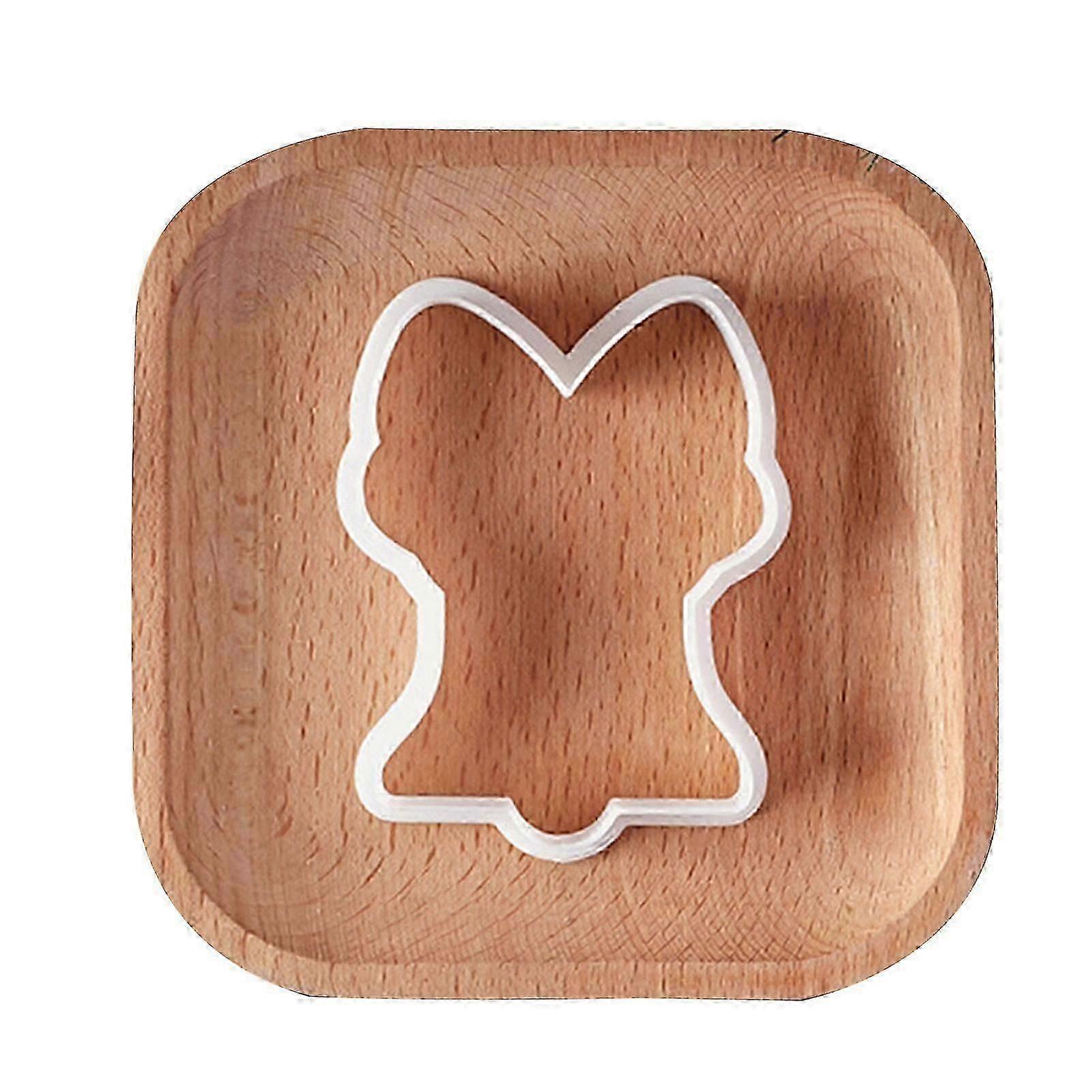 Festive Christmas Biscuit Cutter Plastic Cutters with 3D Stamp Holiday Baking Cookie Decorating Tools Bells Fondant Mold