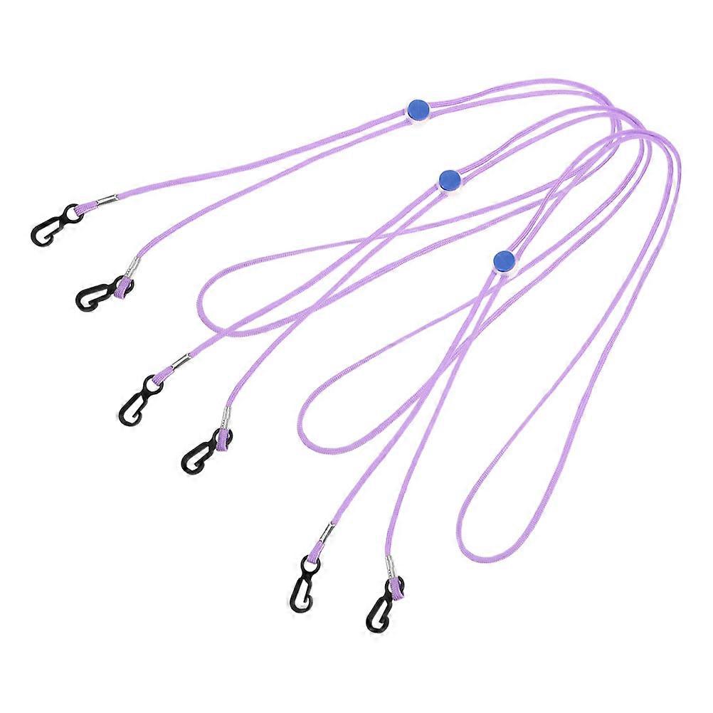 Violet Nylon Mitten Clips Adjustable Length Secures Gloves For Snowboarding Daily Use Children Adults 3Pcs