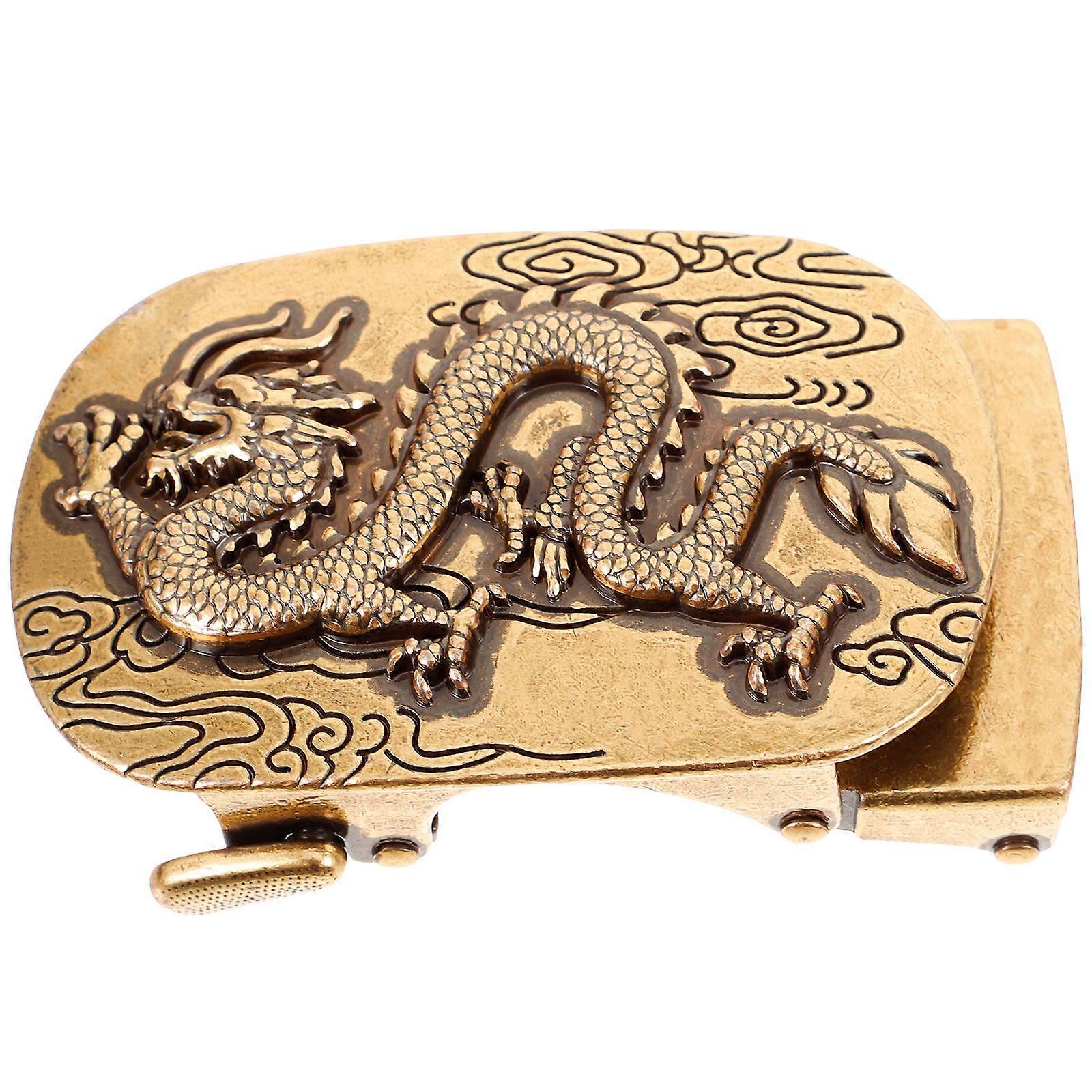 Golden Dragon Shape Decorative Belt Buckle For Clothes Accessory Perfect For Dragon Enthusiasts 1Pack