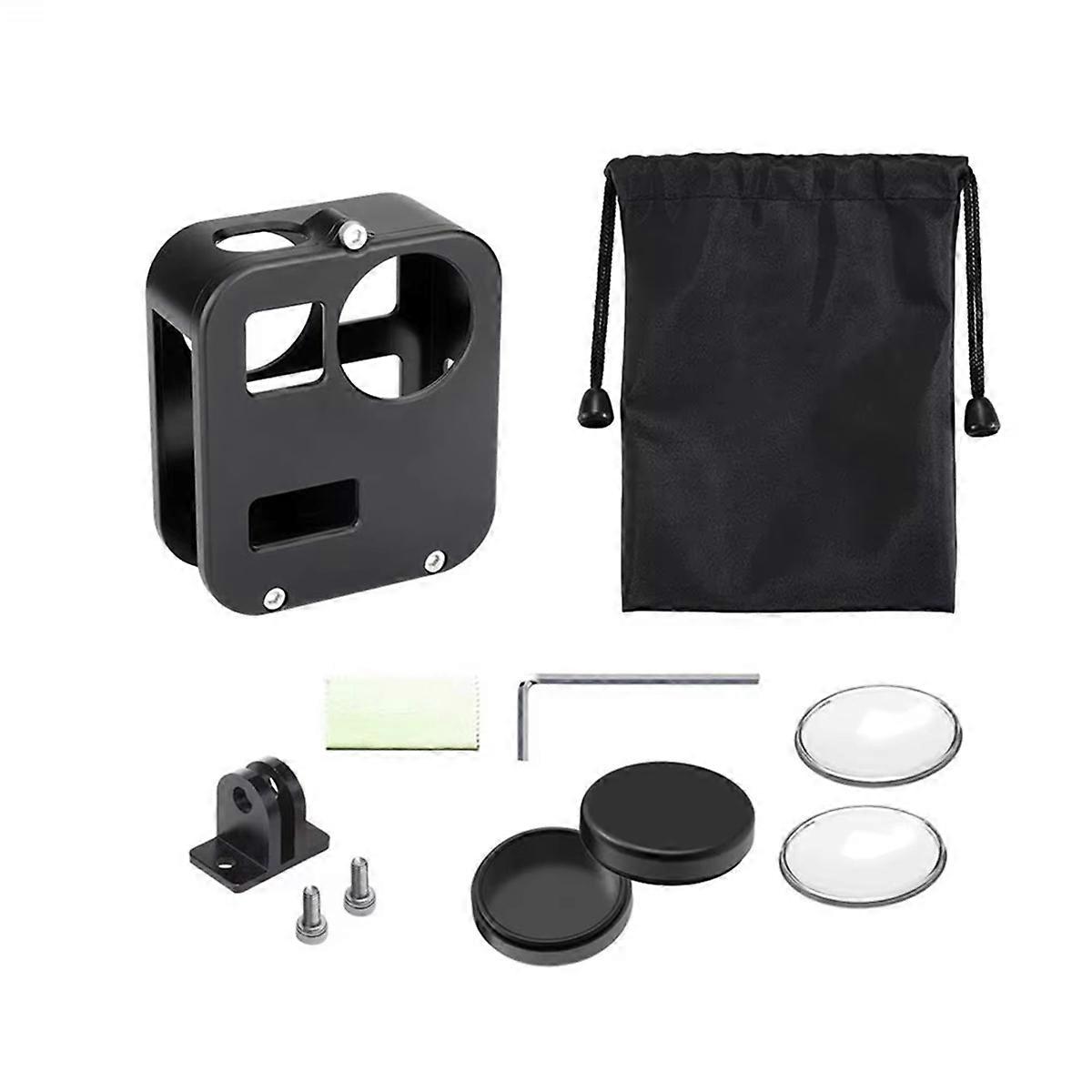 Protective Cage Aluminum Alloy Housing Case Shell with Glass Lens Cover Box for Max Panoramic Camera Accessories