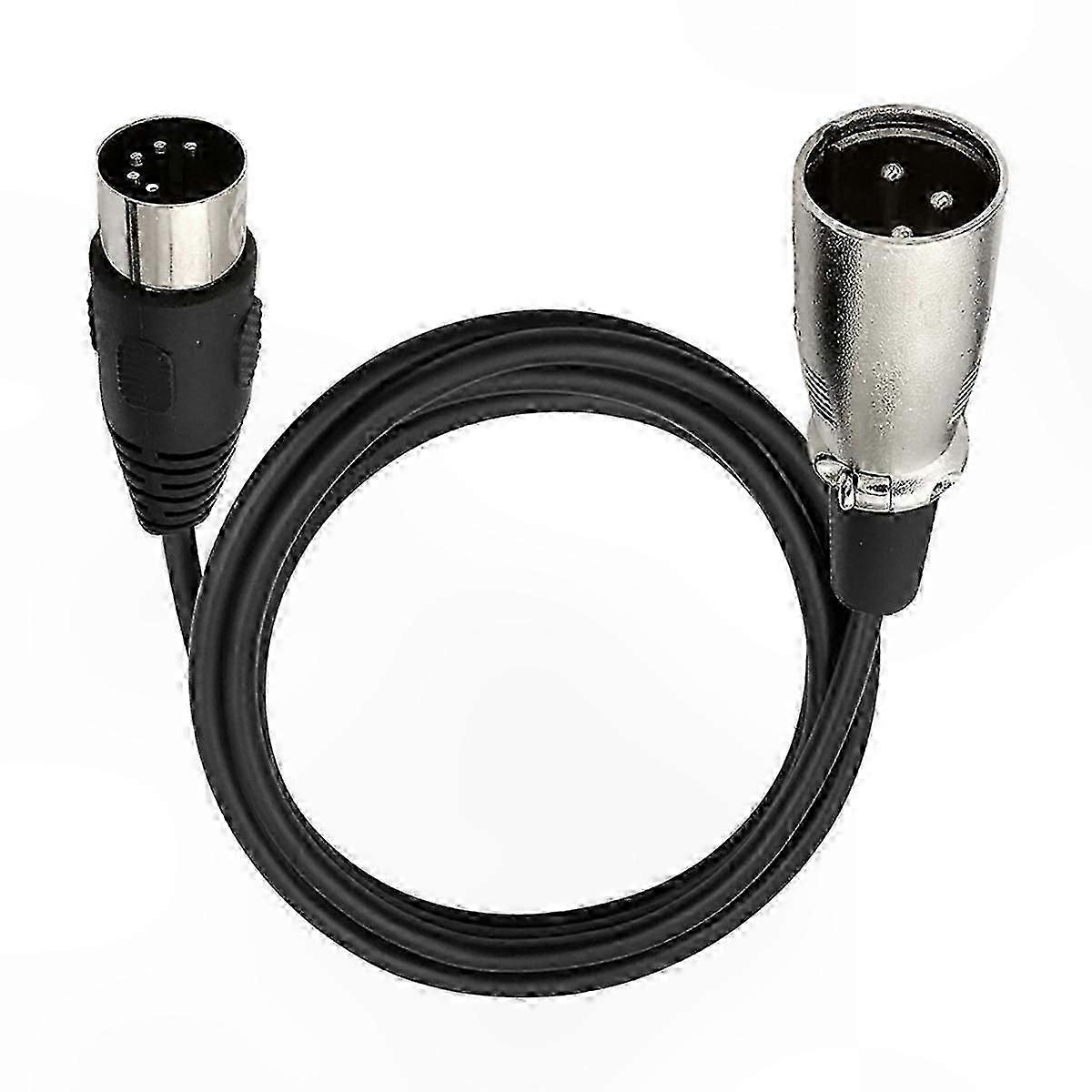 3-nastainen XLR-5-nastainen DIN o-kaapeli MIDI-soittimien liitäntään