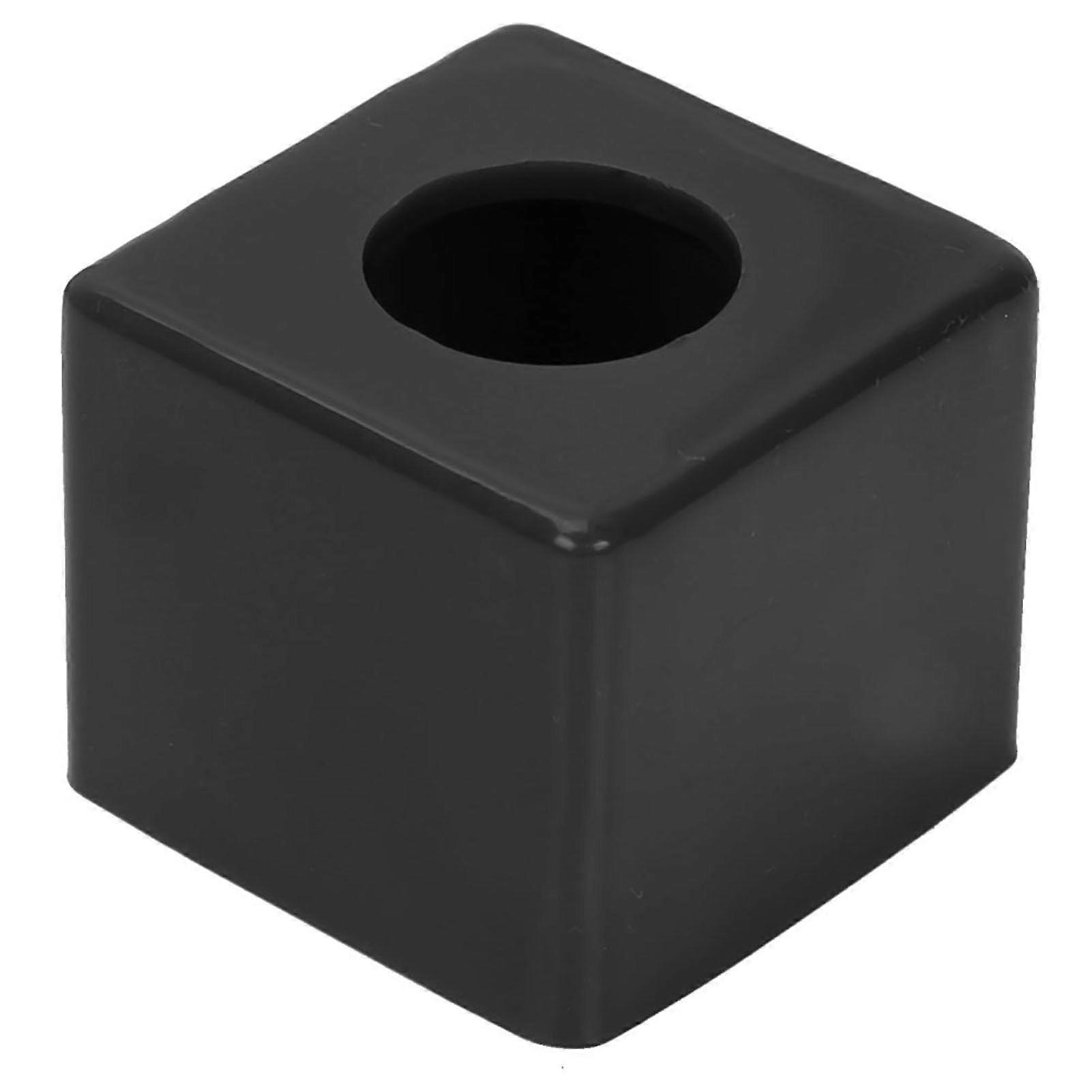 Portable Billiard Pool Cue Chalk Holder Protective Cover High end Accessory (Black)