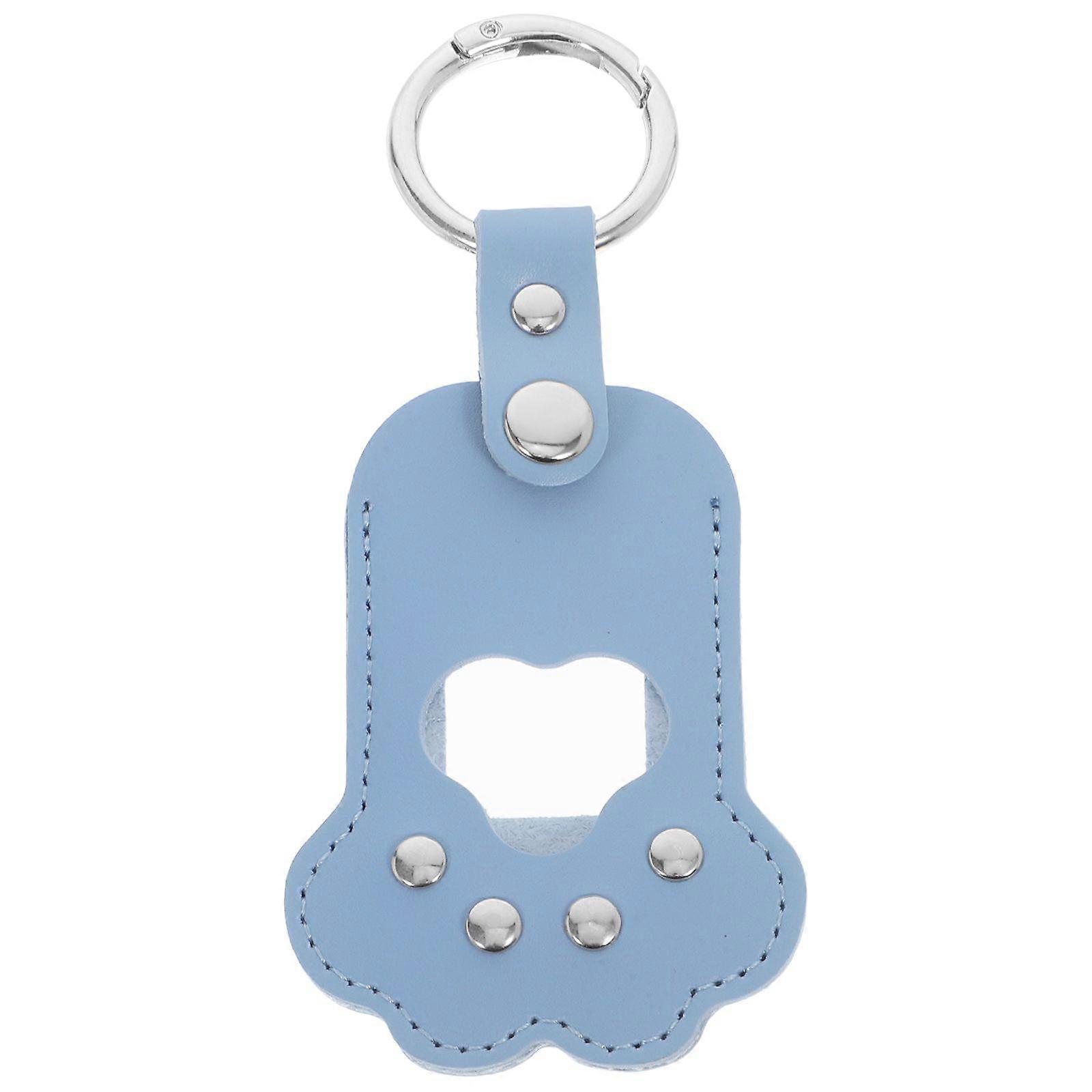 Dog Memorial Keepsake Box: Pu Leather Keychain For Storing Dog And Cat Hair - Paw Shape Memorial Keyring For Ashes Storage