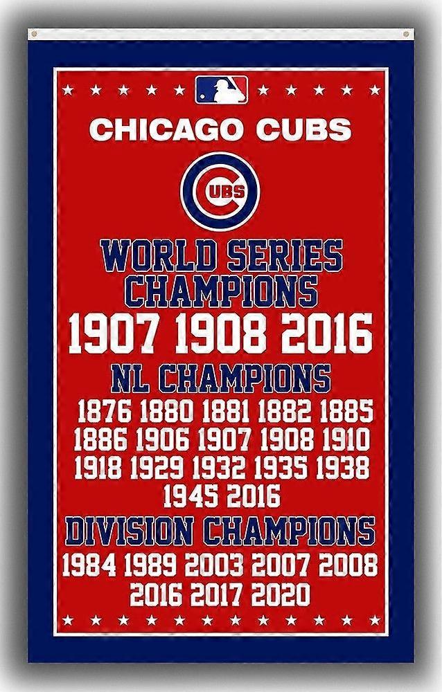Chicago Baseball Team Minneverdig Flag Cubs-vinner Good Banner