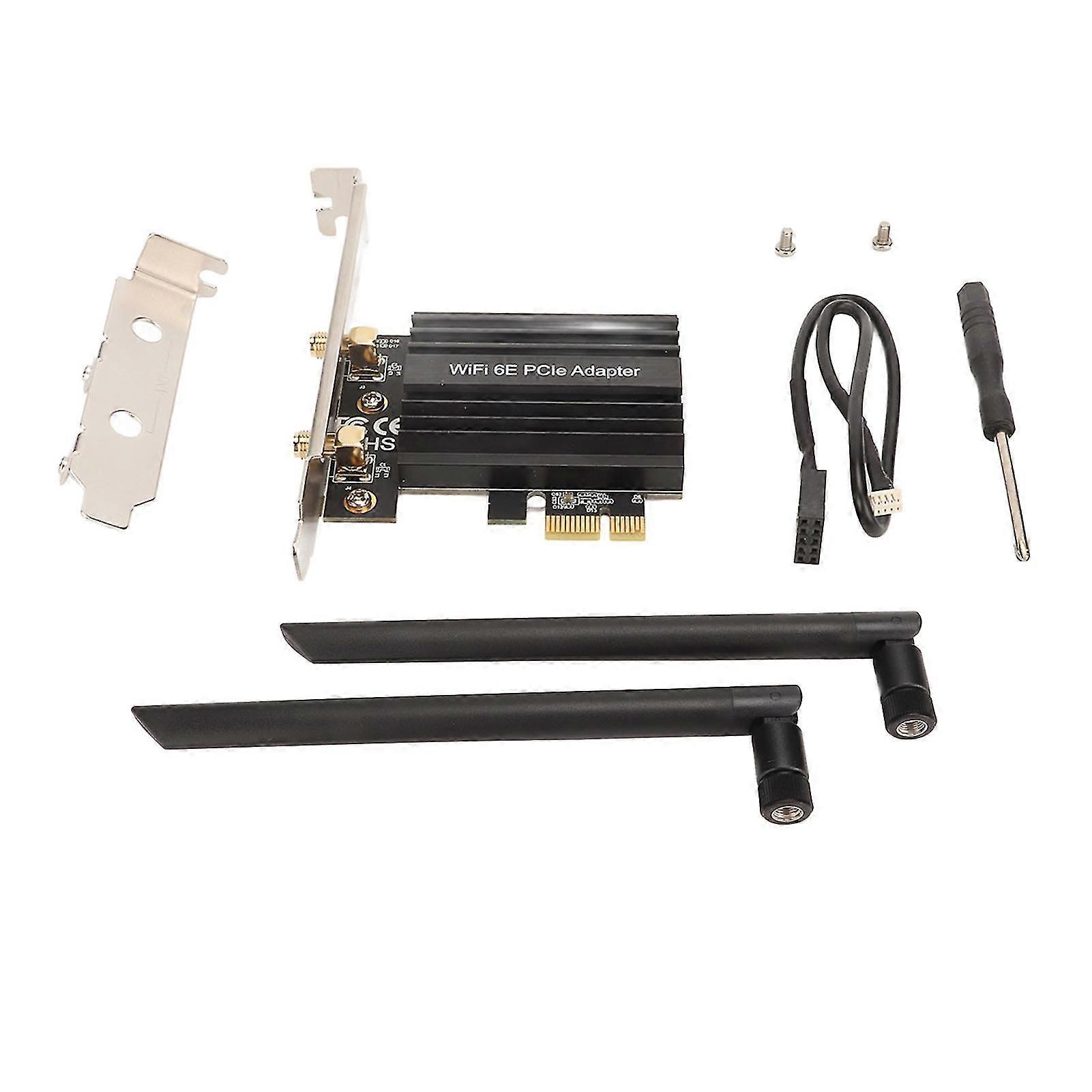 PCI E Network Card WiFi 6E AX5400 BT5.2 Built in Heat Sink Triple Band 6E Chip 5400Mbps WiFi Adapter for Desktop PC for Win10 64 Bit 2025