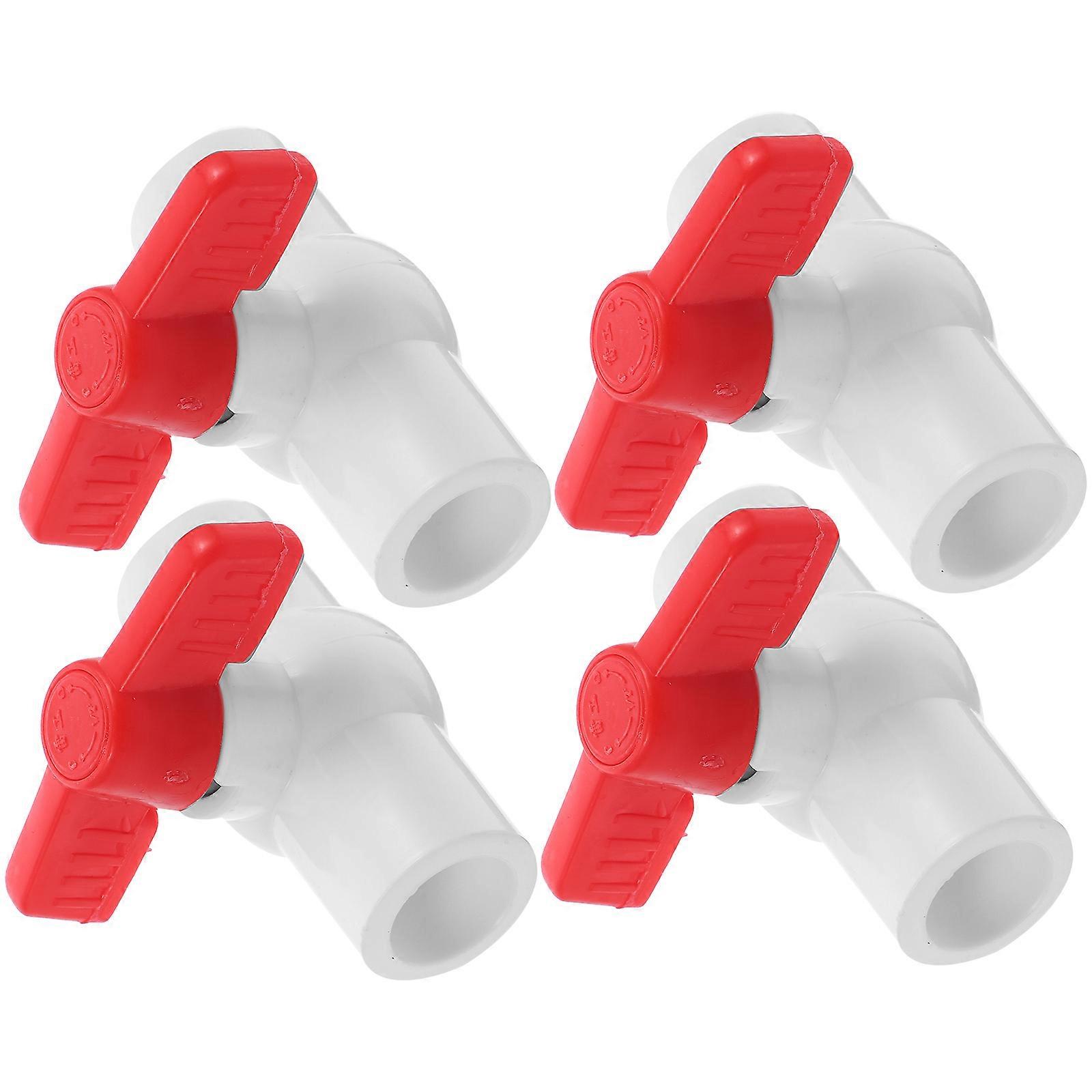 4Pcs PVC Ball Valve for Sprinkler System 2-Way 20mm Shut Off Valve