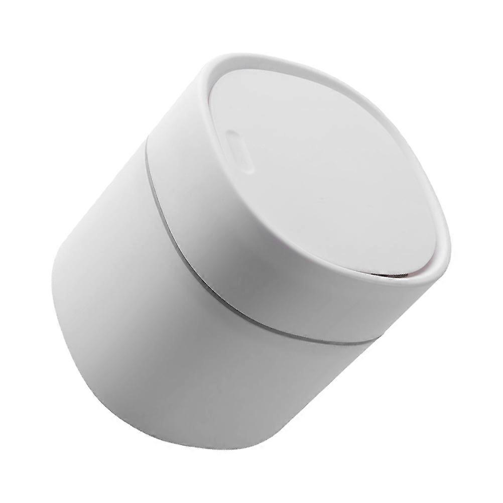 White Desktop Trash Can Mini Waste Bin for Home Use 2Pcs Pack