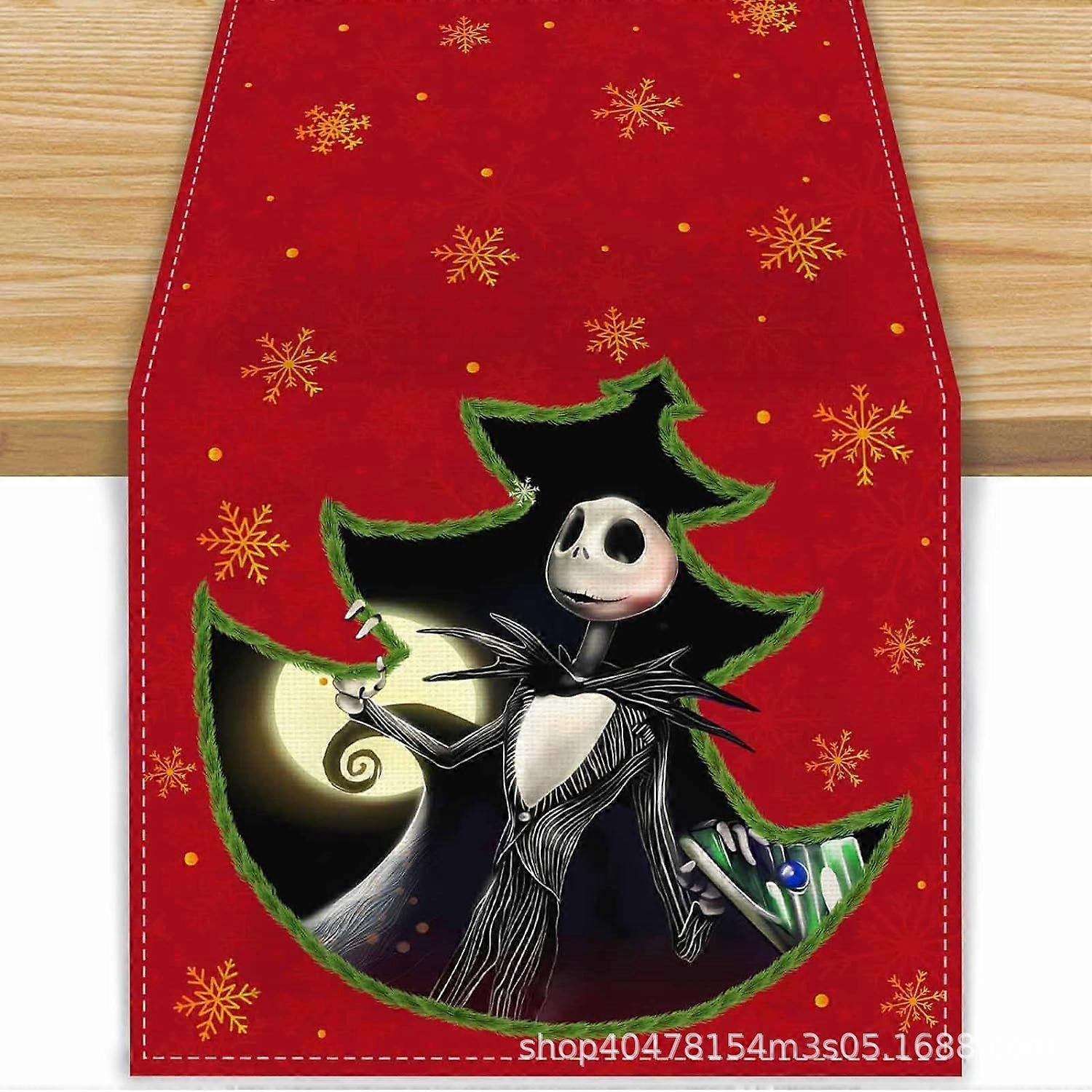 Nightmare Before Christmas Linen Tablecloth shape 10 33cm*230cm linen