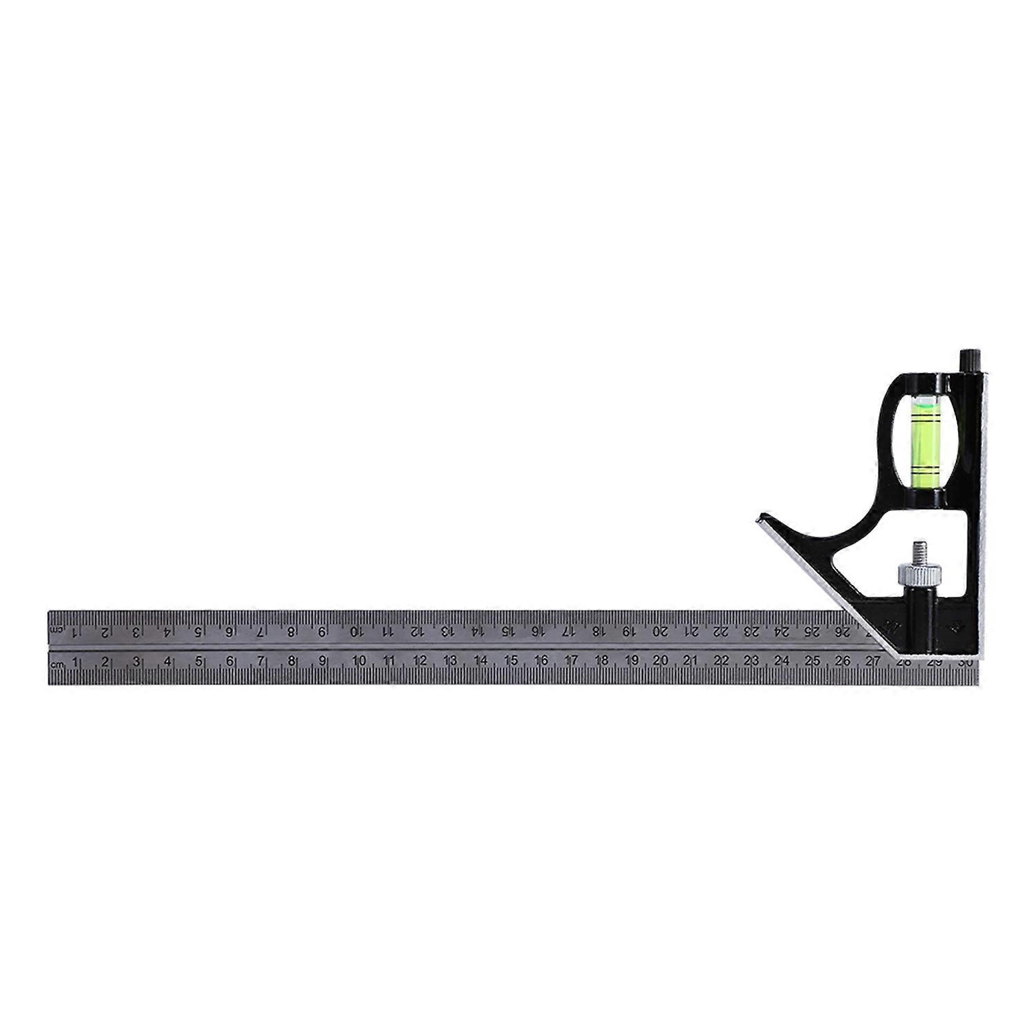 Item Description:
1PC 300mm (12") Adjustable Engineers Combination Try Square Set Right Angle Ruler
