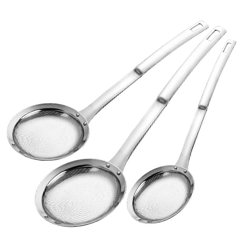 6 Pcs Rectangular Stainless Steel Mesh Strainers Kitchenware for Daily Use Silver Oil Filtering