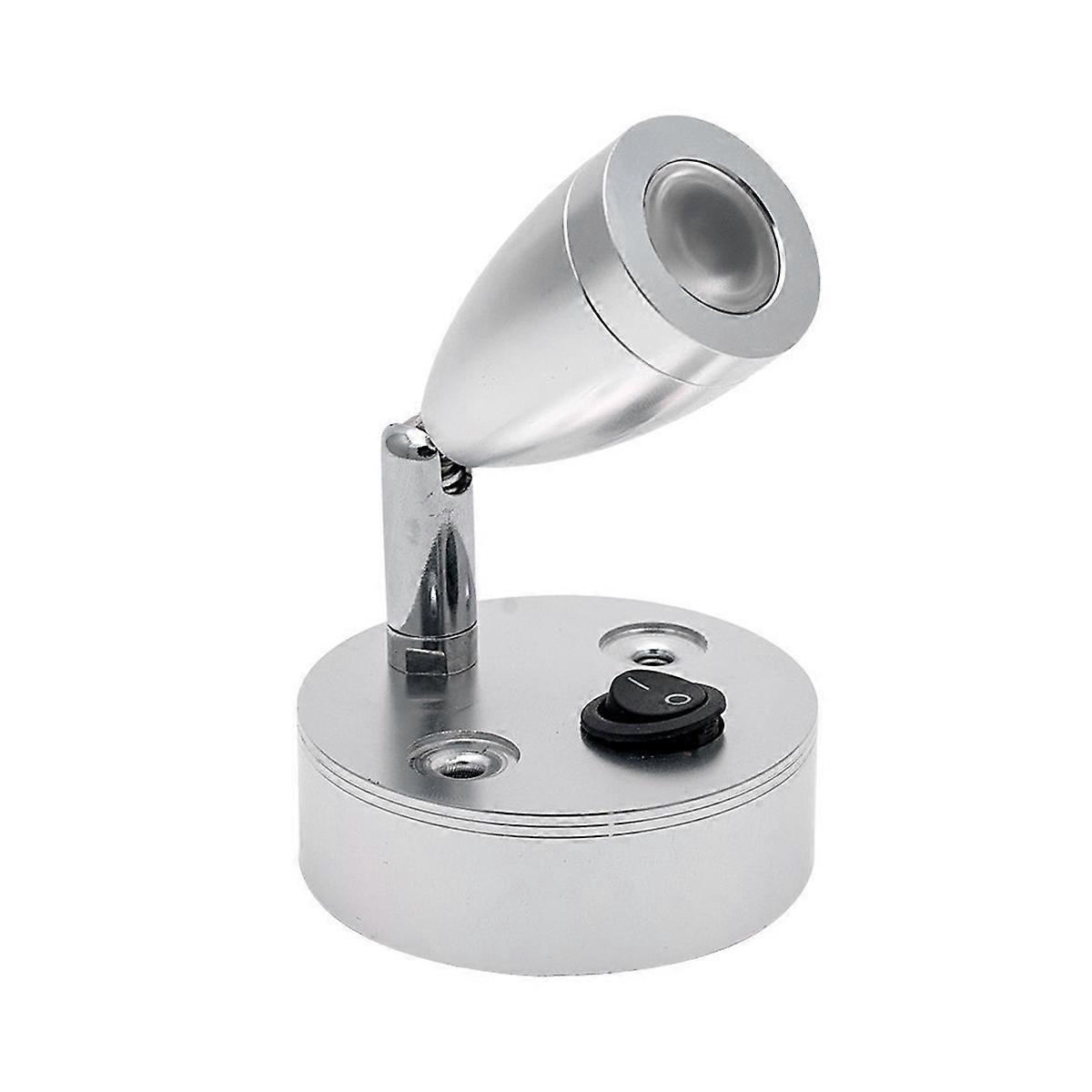 Marine Reading Light 12V for Reading Use 2Pcs Silver Metal Lampshade