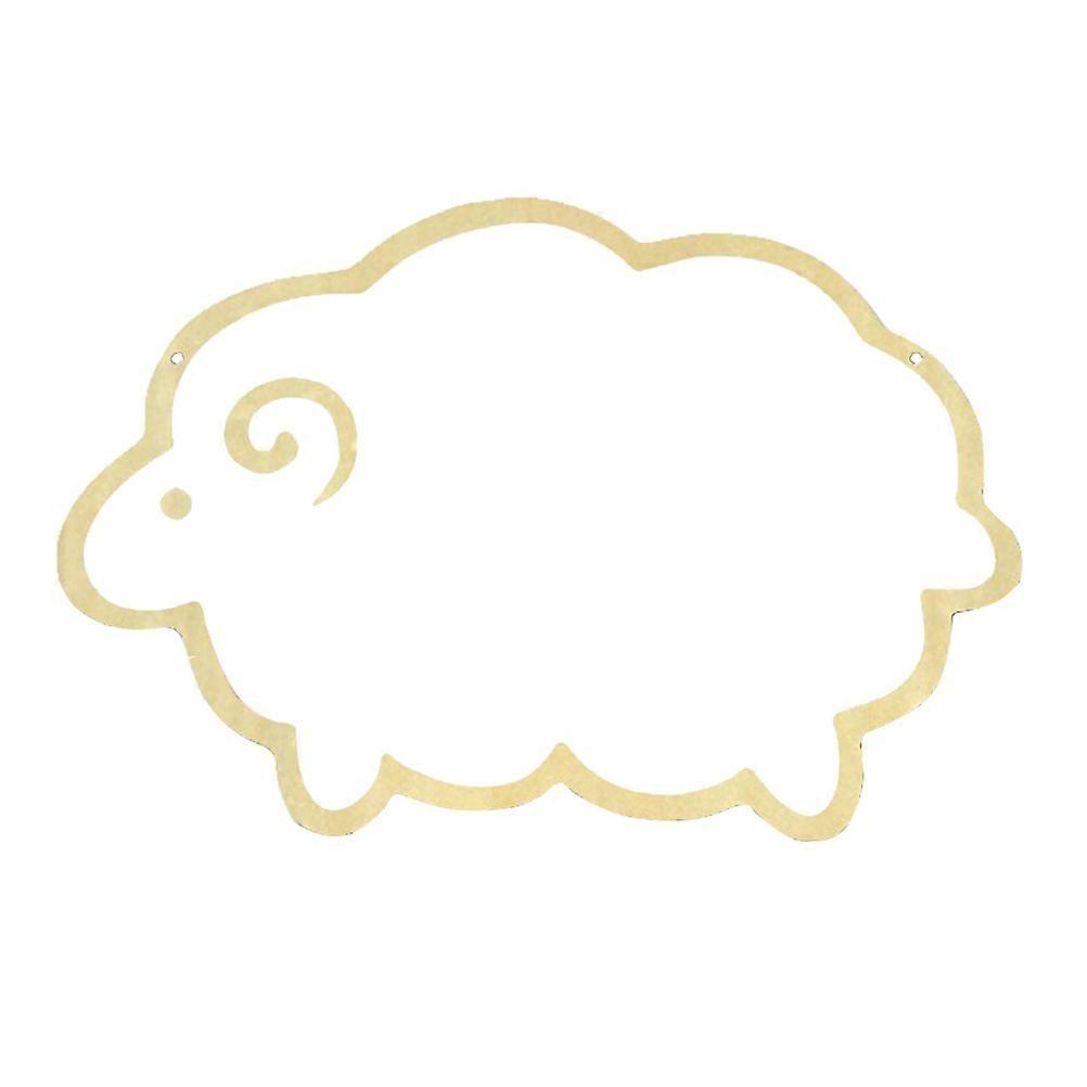 Sheep Shape Acrylic Wall Mirror Wooden Frame for Reflection Hanging