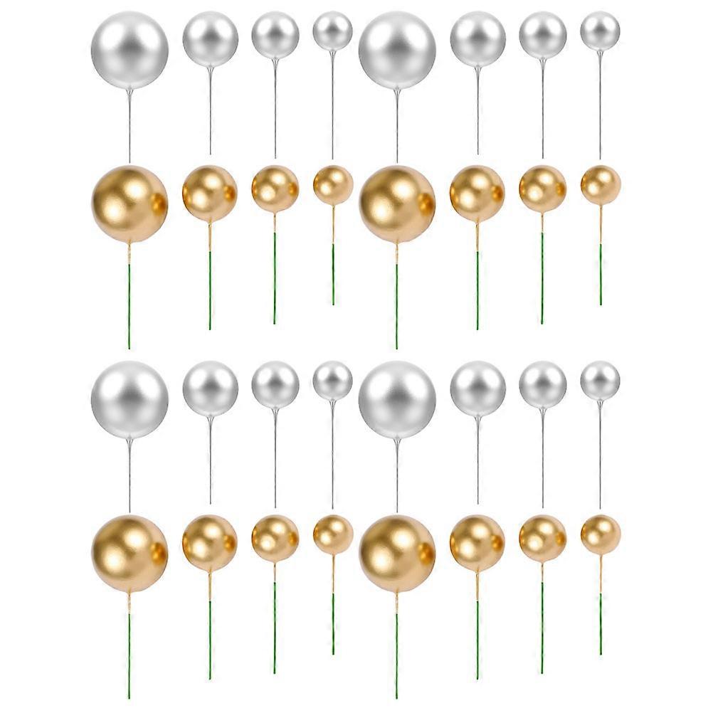 200 Pcs Round Mini Cupcake Picks Cake Decoration For New Year Anniversary With Assorted Color And Foam Material