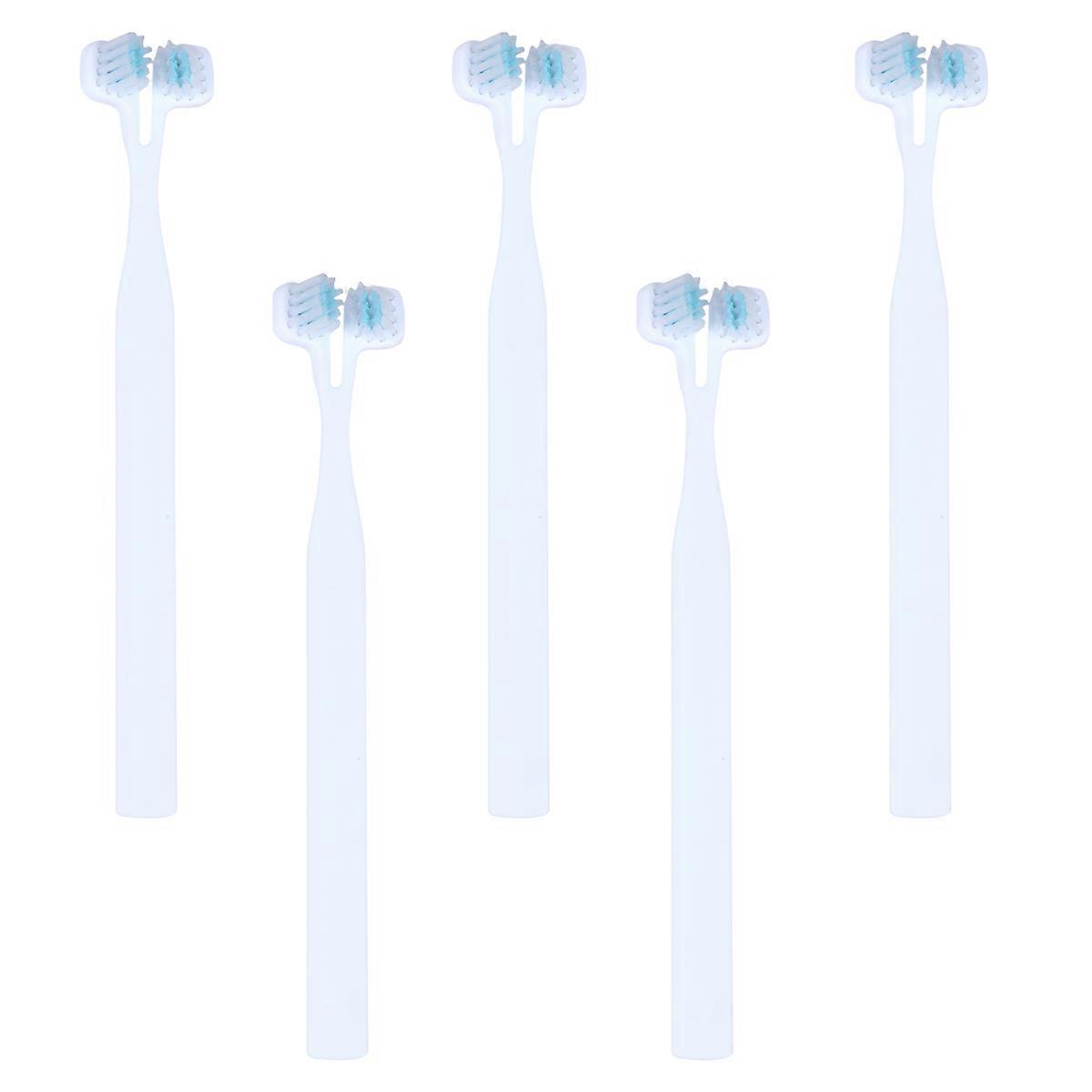 Pet Cleaning Tool 5Pcs Double Head Teeth Brush For Dog Cat Cleaning Effect Durable Lightweight Portable Comfortable