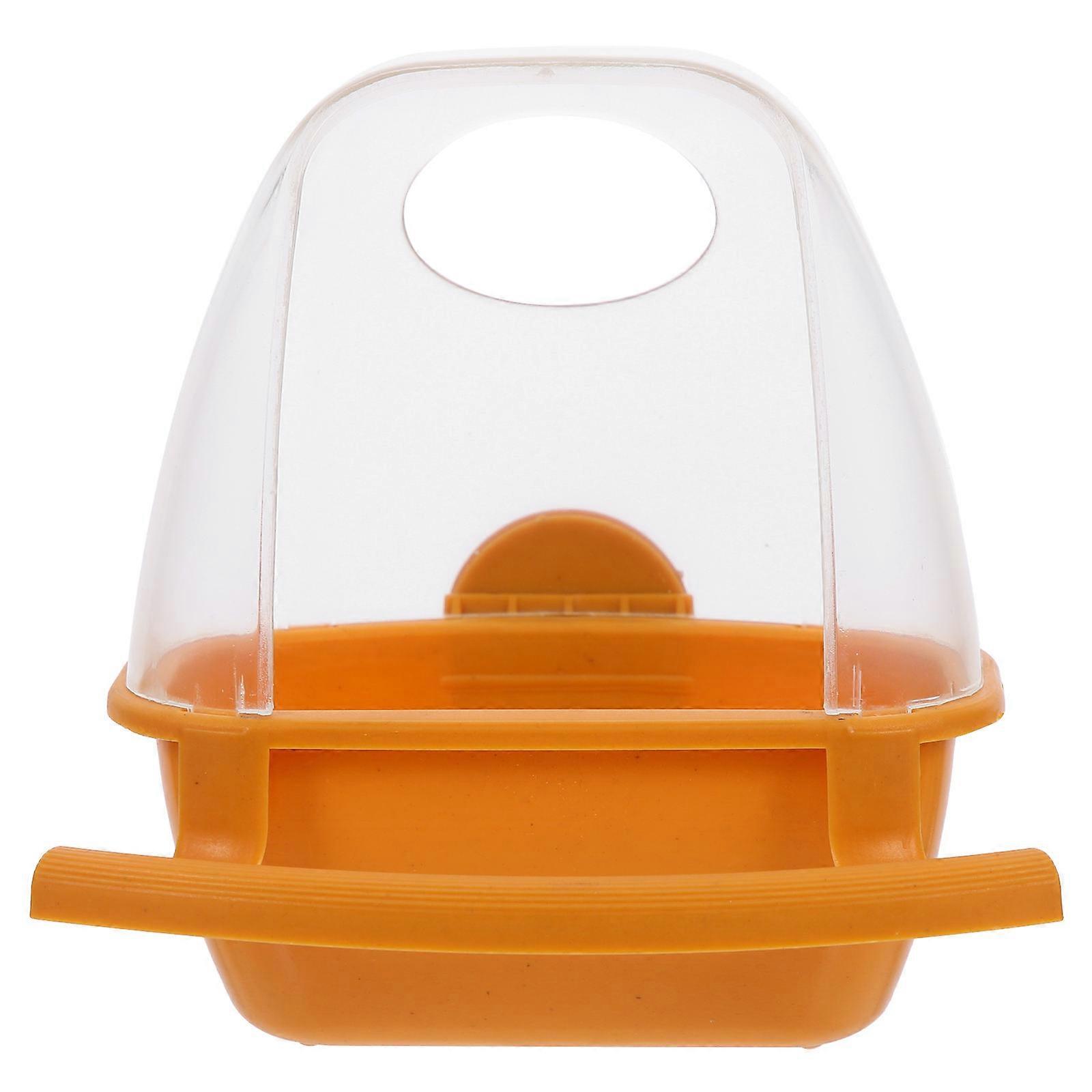 Bird Cage Feeder Splash-Proof Bird Food Container Plastic 2Pcs Hanging