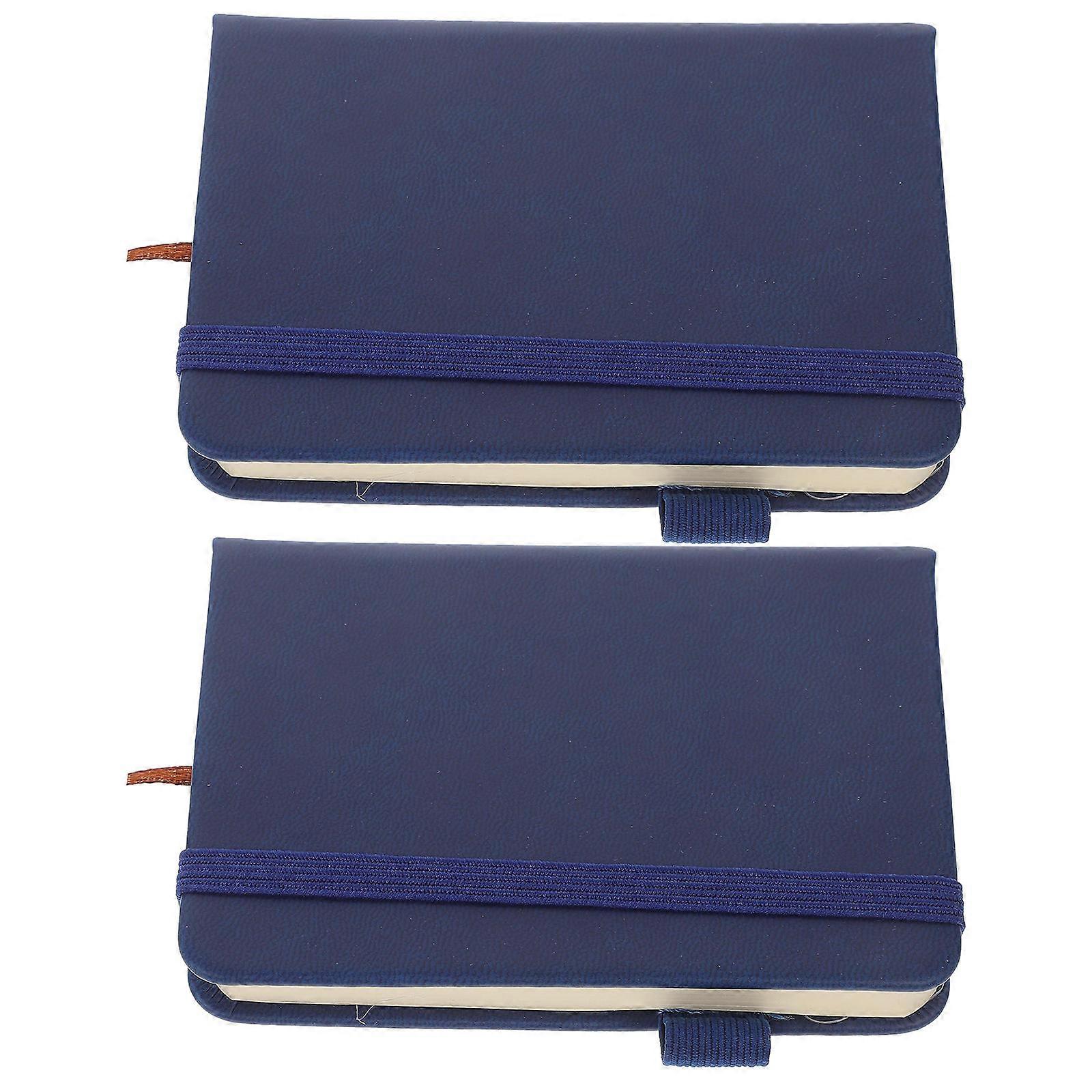 Pocket Notebook Dark Blue Paper PU for Daily Use 4Pcs Writing Notepad