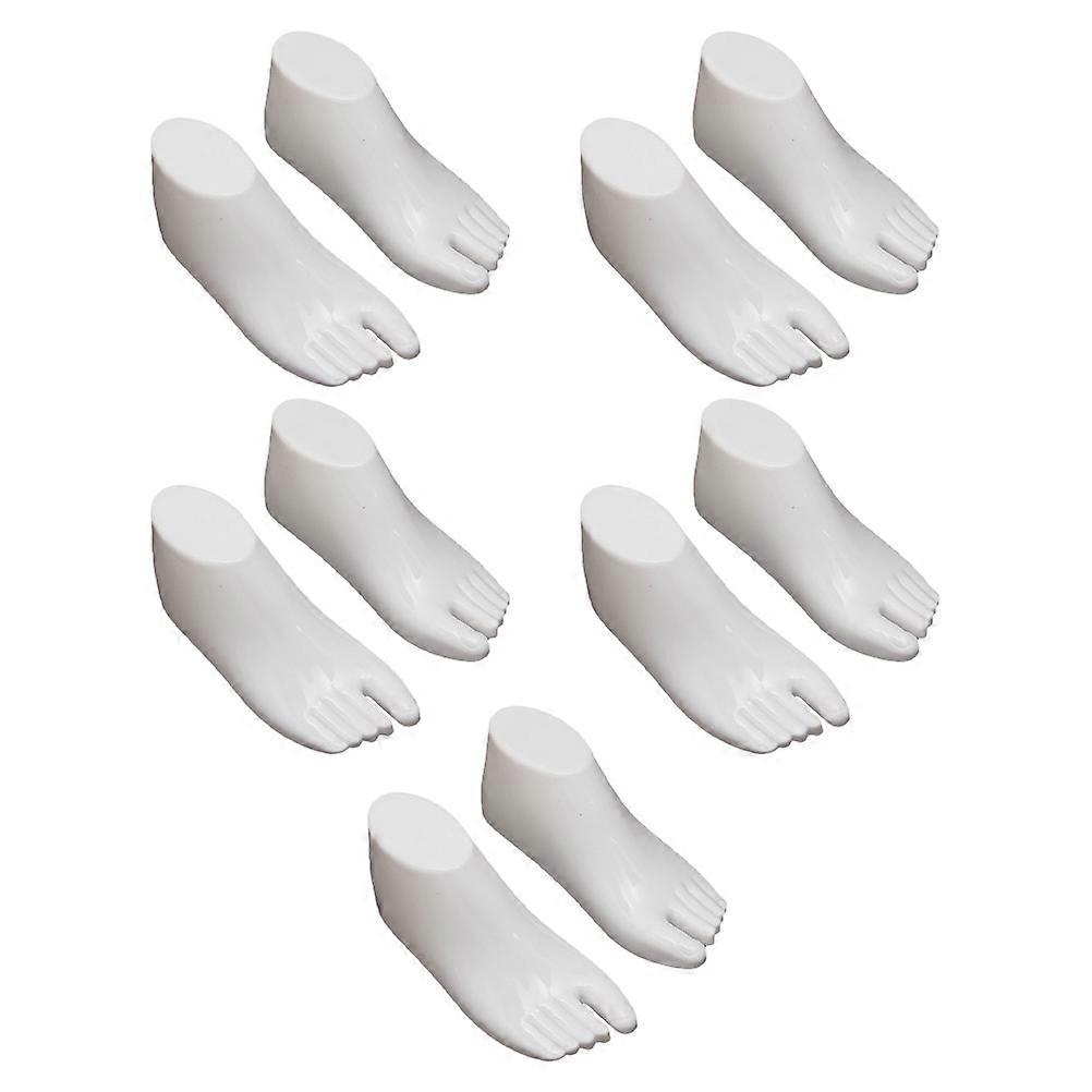 Kids Shoes Display Stands for Shoe Forming 15Pairs White PVC Supports