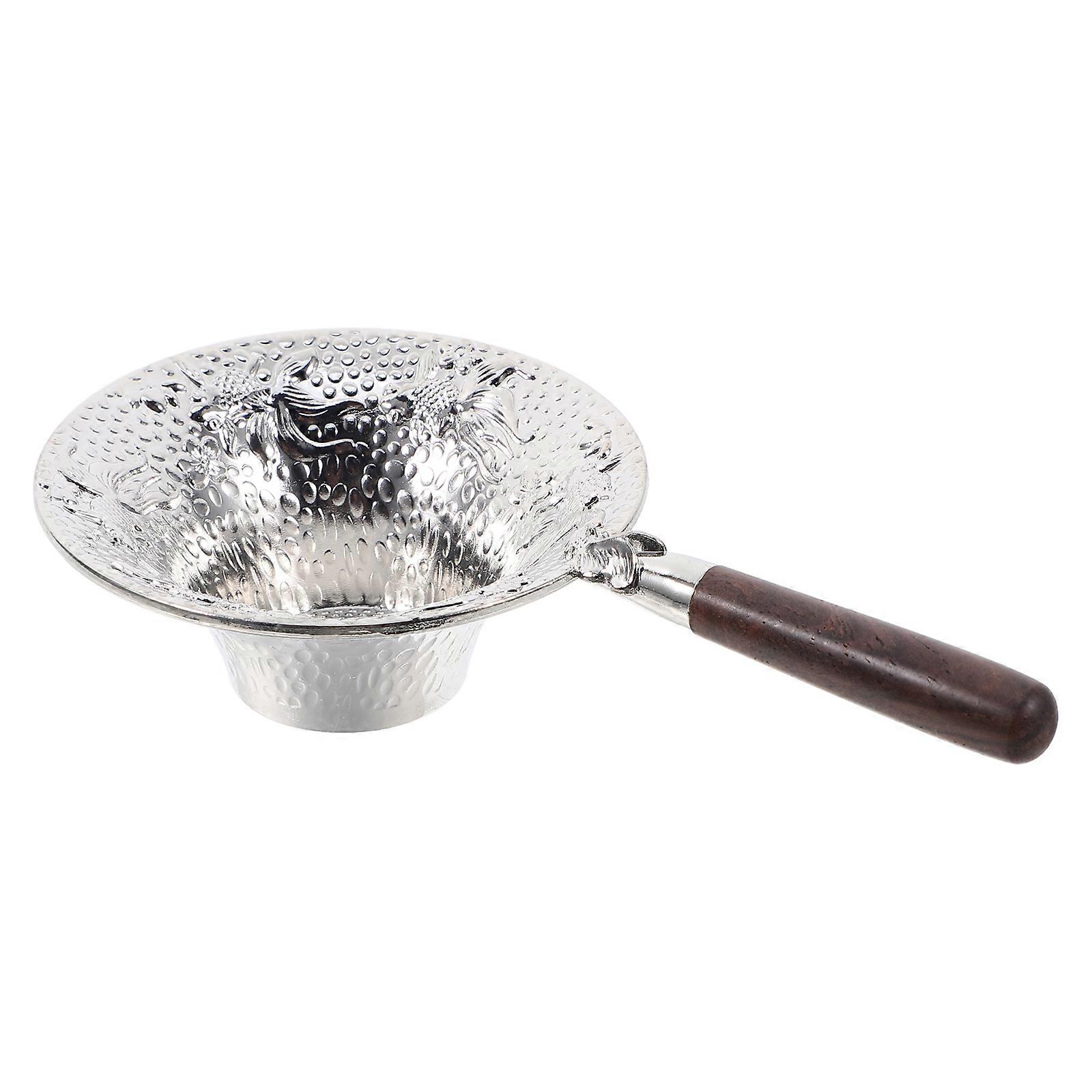 Loose Leaf Tea Strainer Fine Mesh Filter With Handle For Tea Pots And Cups 1Set Silver