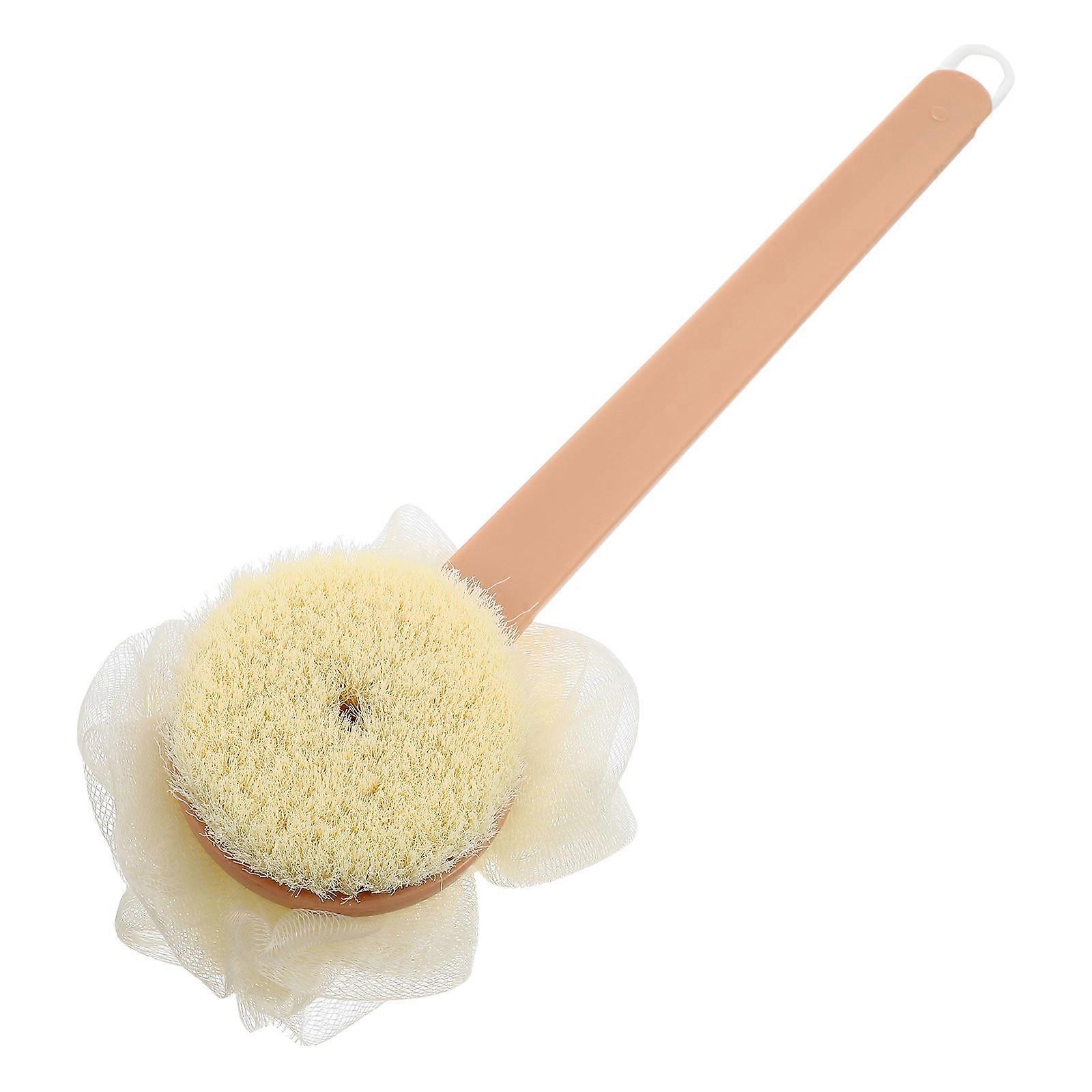Long Handle Bath Balls Bath Brush for Bathroom Use 3Pcs Pink Kit