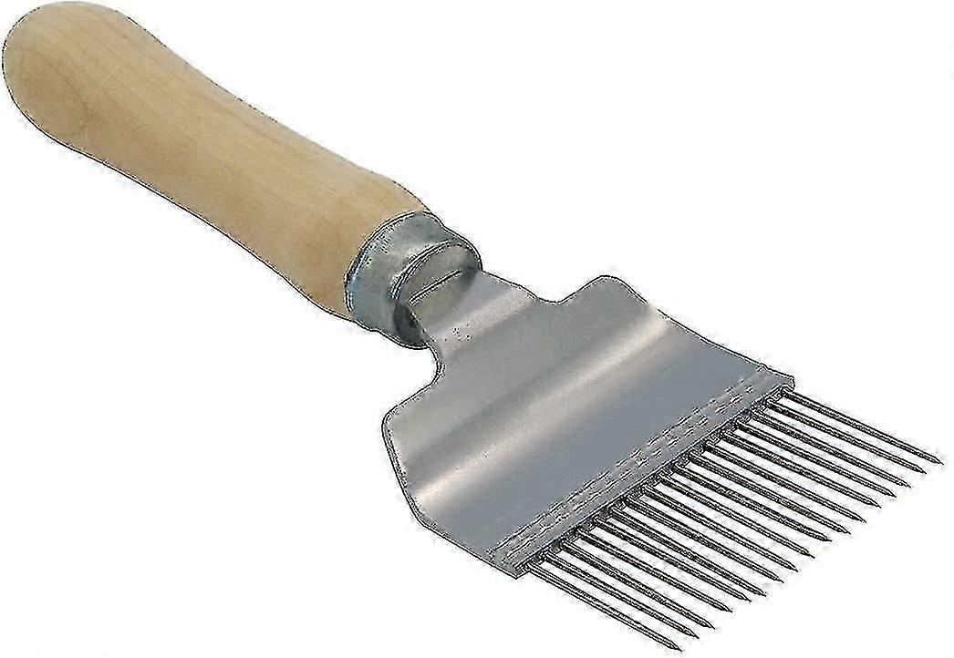 Stainless Steel Uncapping Fork Wooden Handle