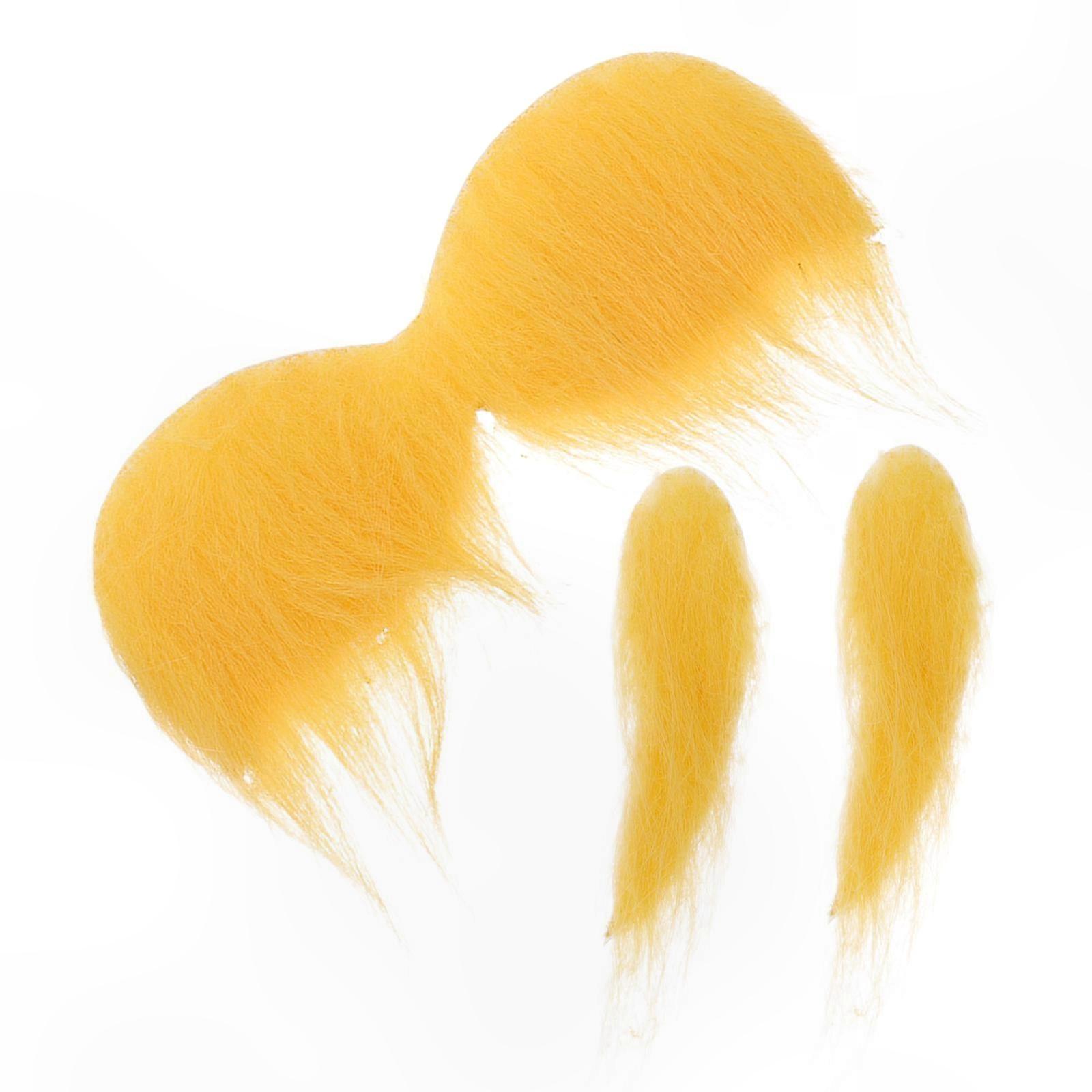 Yellow Mustache and Eyebrows Set for Costume Parties and Cosplay Events